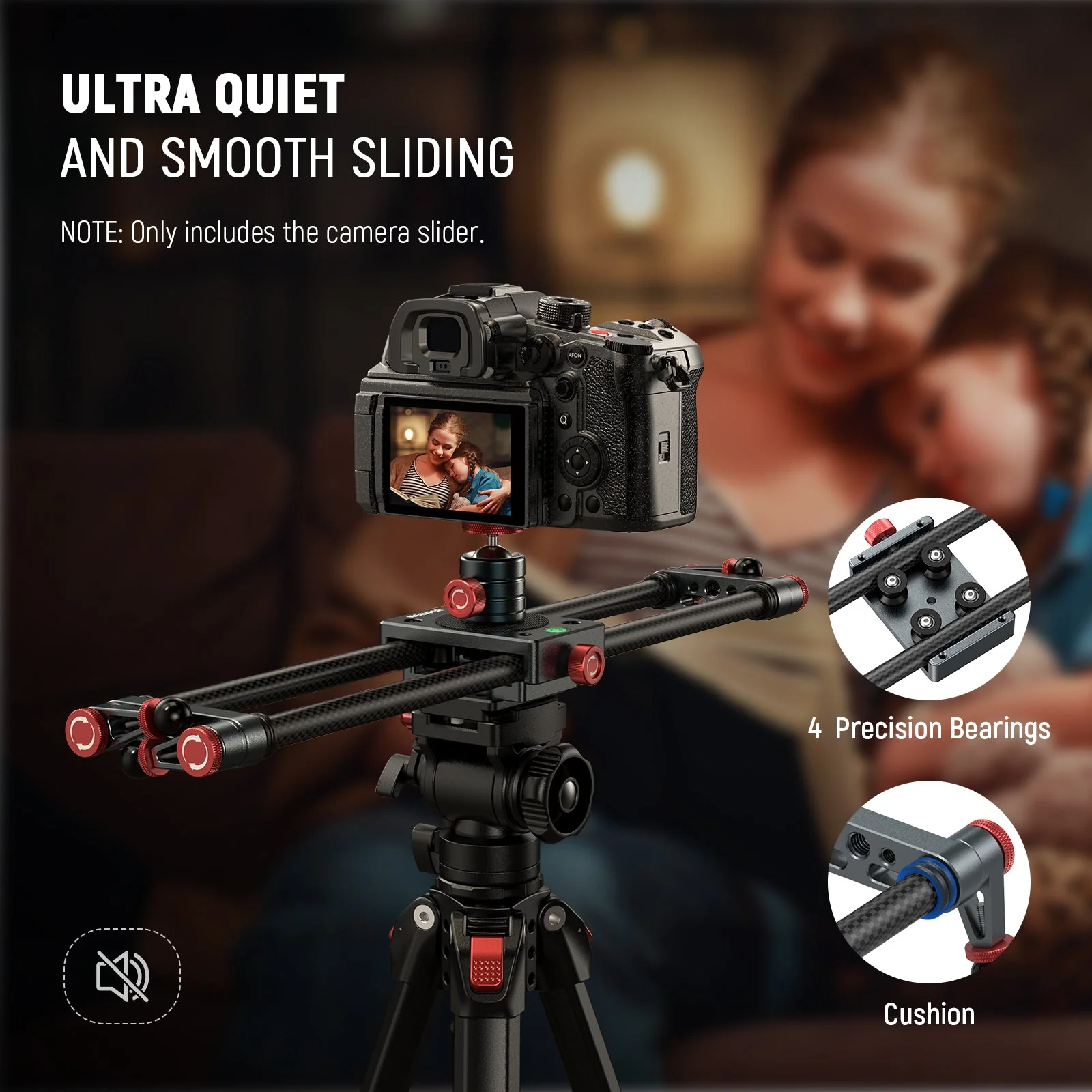 NEEWER CS1M/CS2M Carbon Fiber Camera Slider - Image 2