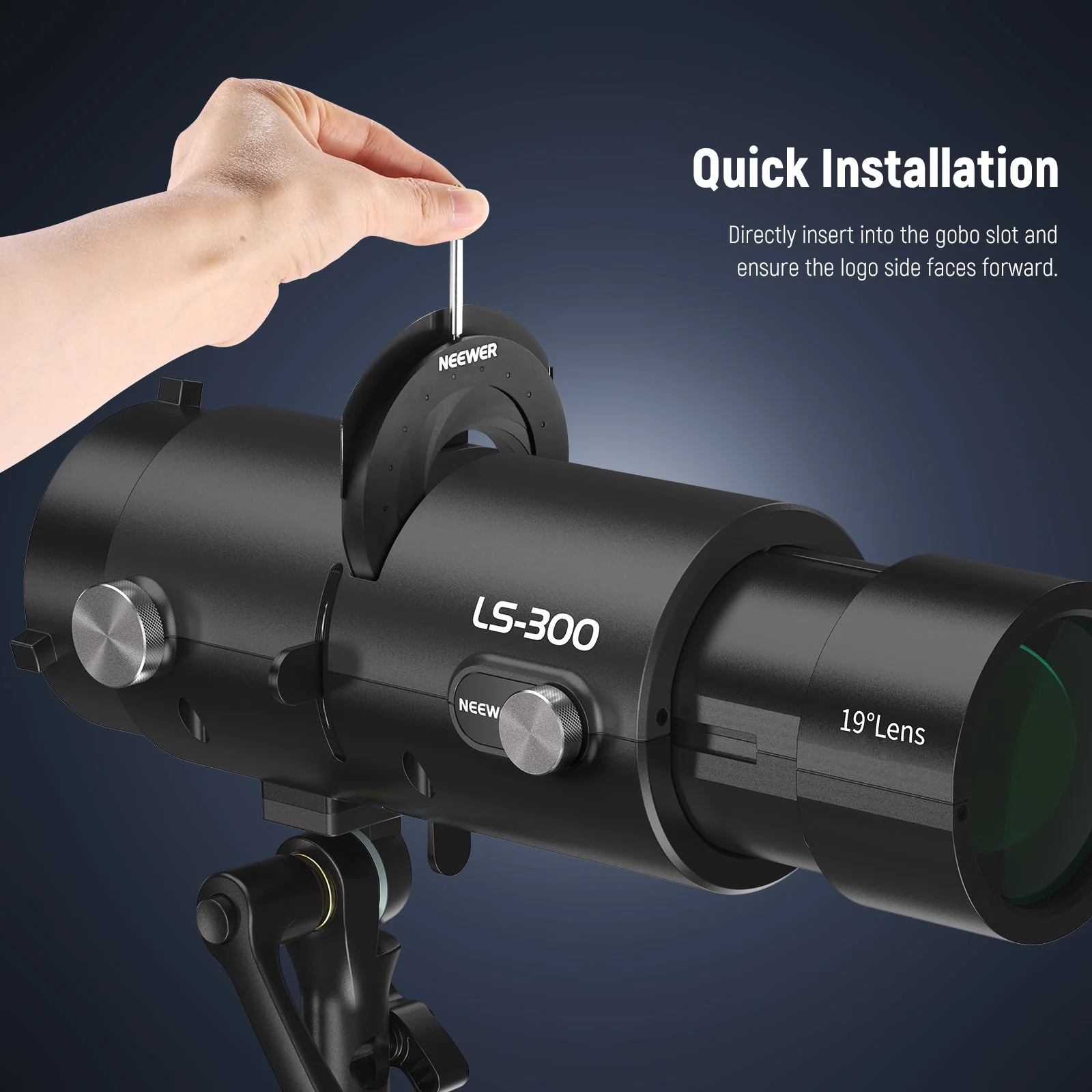 NEEWER CSS3 Spotlight Mount Iris for LS-300 Spotlight Snoot - Image 6