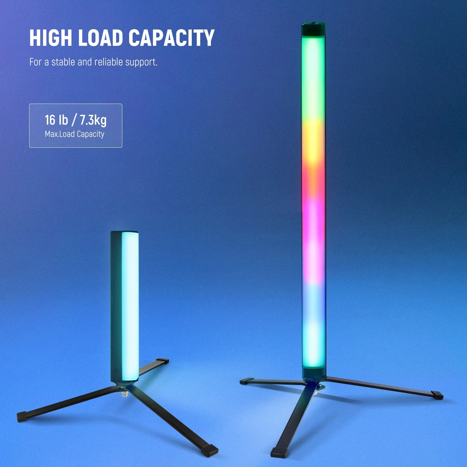NEEWER CTN5 Metal Mini Tripod Base For Tube Light Wand Stick - Image 5