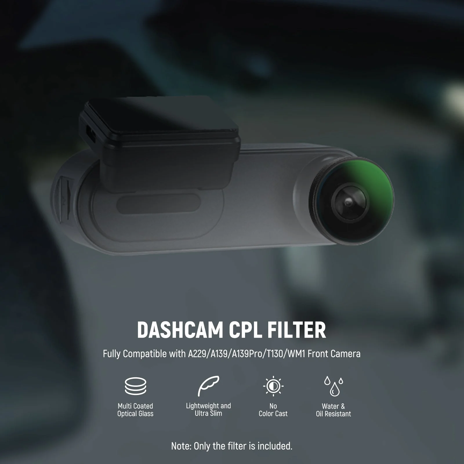 NEEWER Dashcam CPL Lens Filter For VIOFO A229/A139/A139Pro/T130/WM1 - Image 2