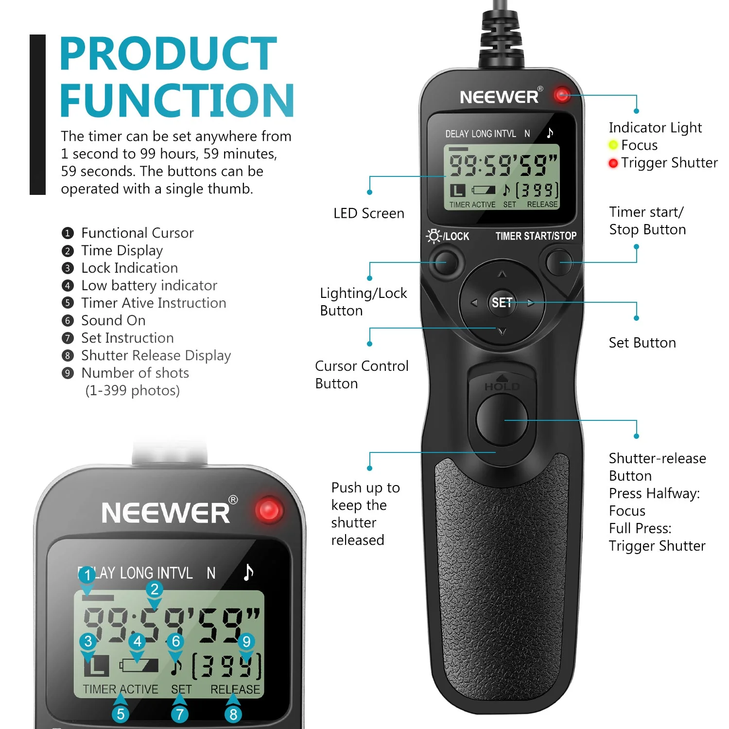 NEEWER Timer Remote Control for Nikon - Image 3