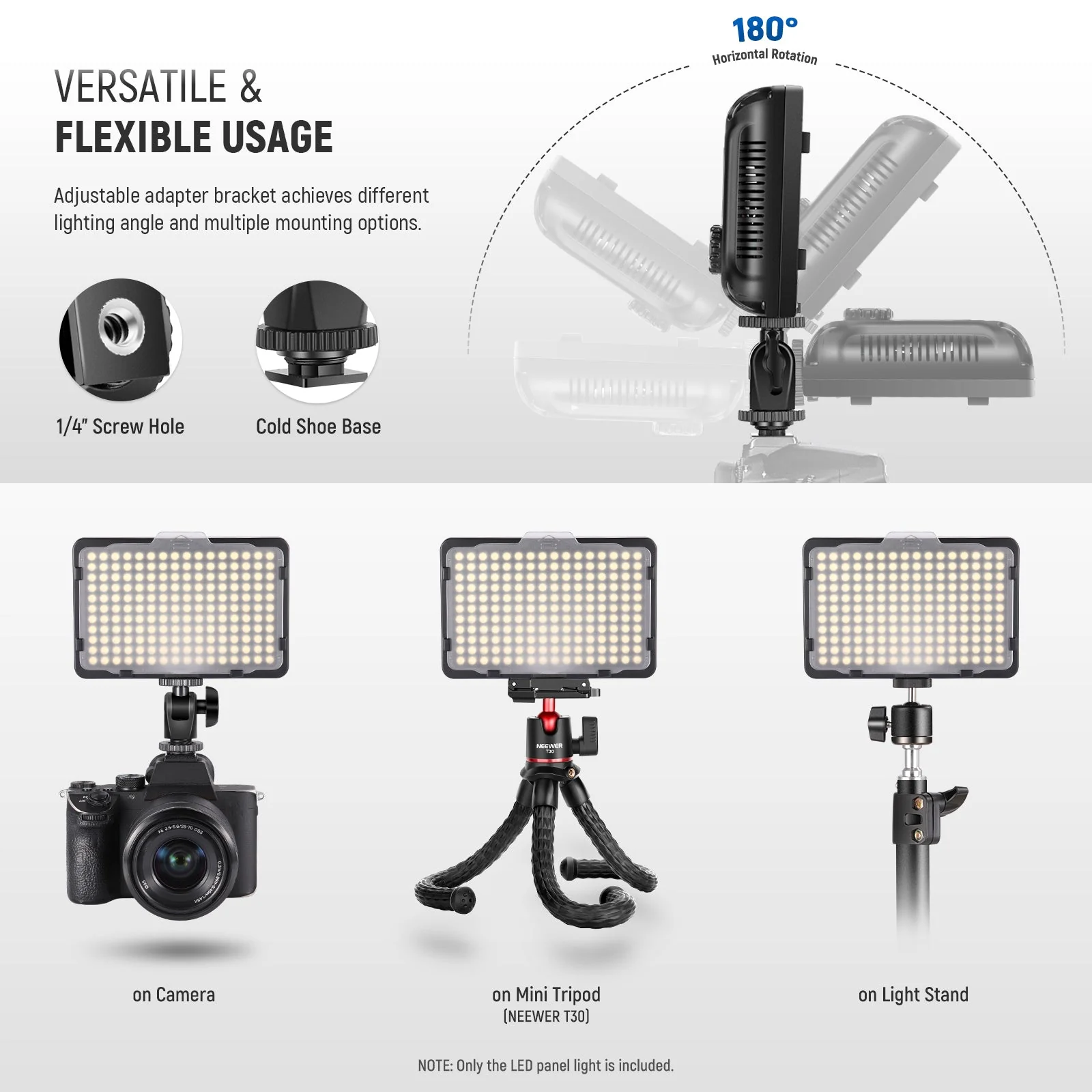 NEEWER 176 Bi-Color LED Panel Light Kit with Case - Image 4