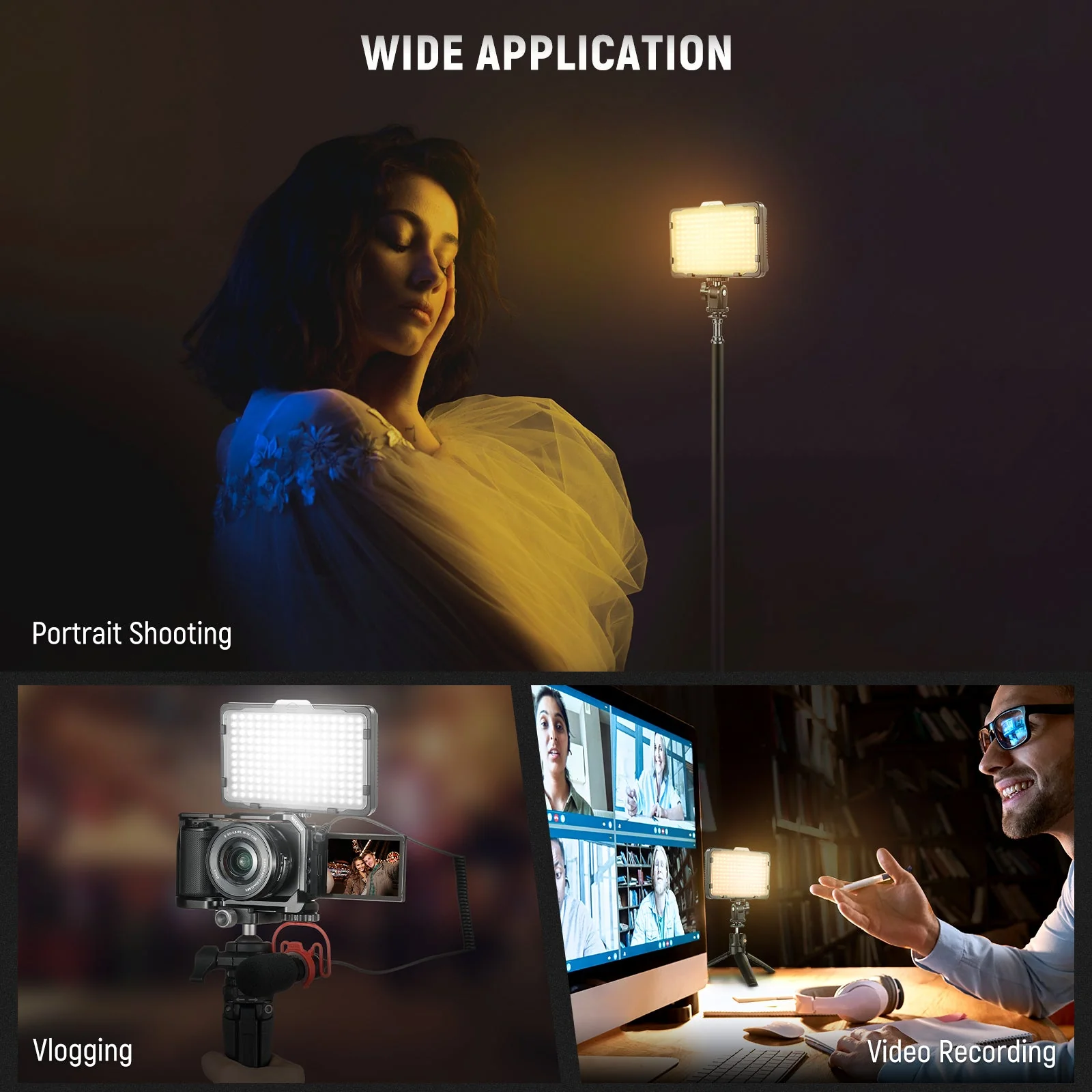 NEEWER 176 Bi-Color LED Panel Light Kit with Case - Image 7