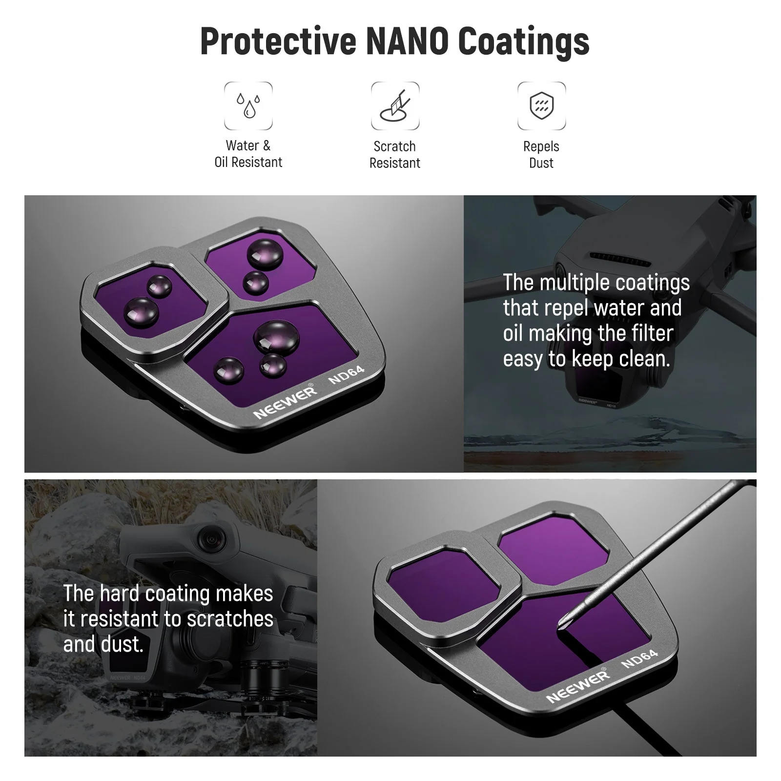 NEEWER ND Filter Set compatible with DJI Mavic 3 Pro/Pro Cine - Image 6