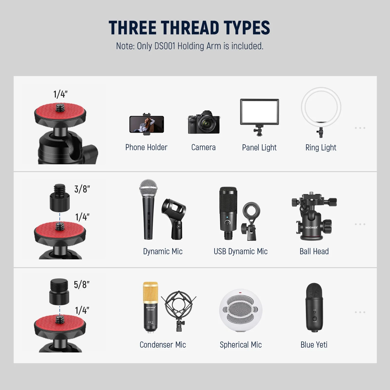 NEEWER DS001 Tabletop Overhead Camera Mount Arm - Image 6