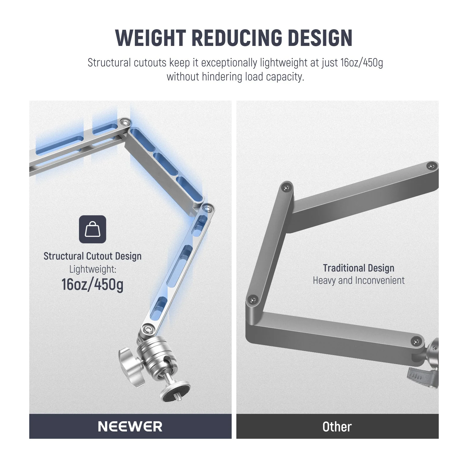 NEEWER DS002 Overhead Camera Rig Desk Mount - Image 4