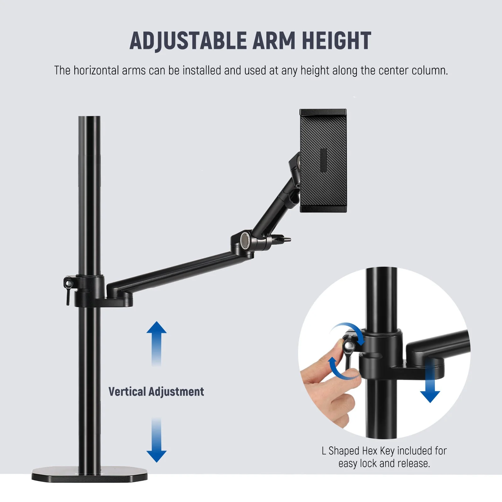 NEEWER DS007 Overhead Camera Stand Desk Mount Rig - Image 9