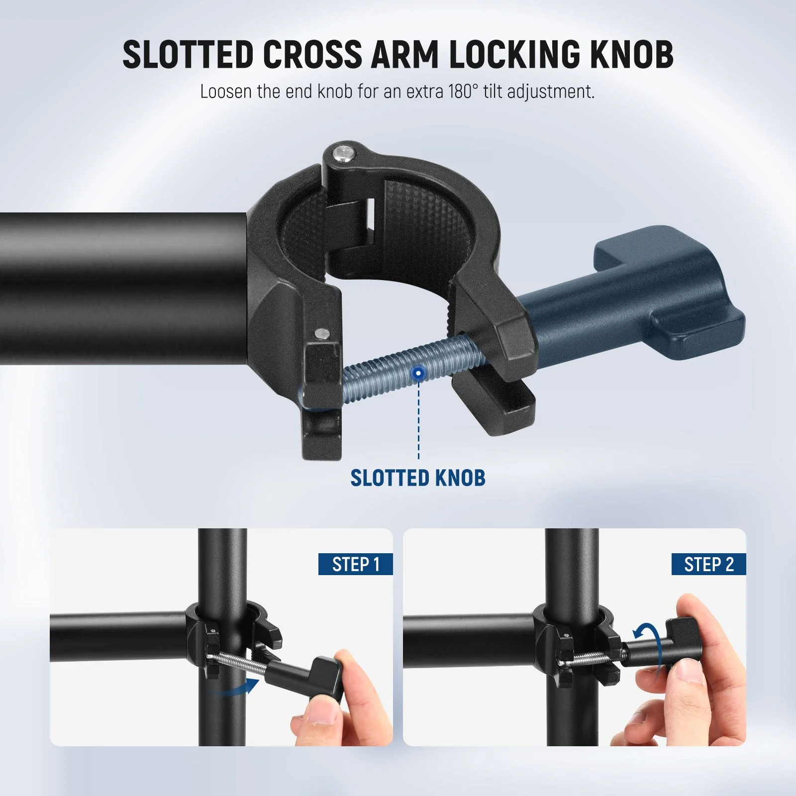 NEEWER DS009 Overhead Camera Mount Arm with Phone Clip - Image 6