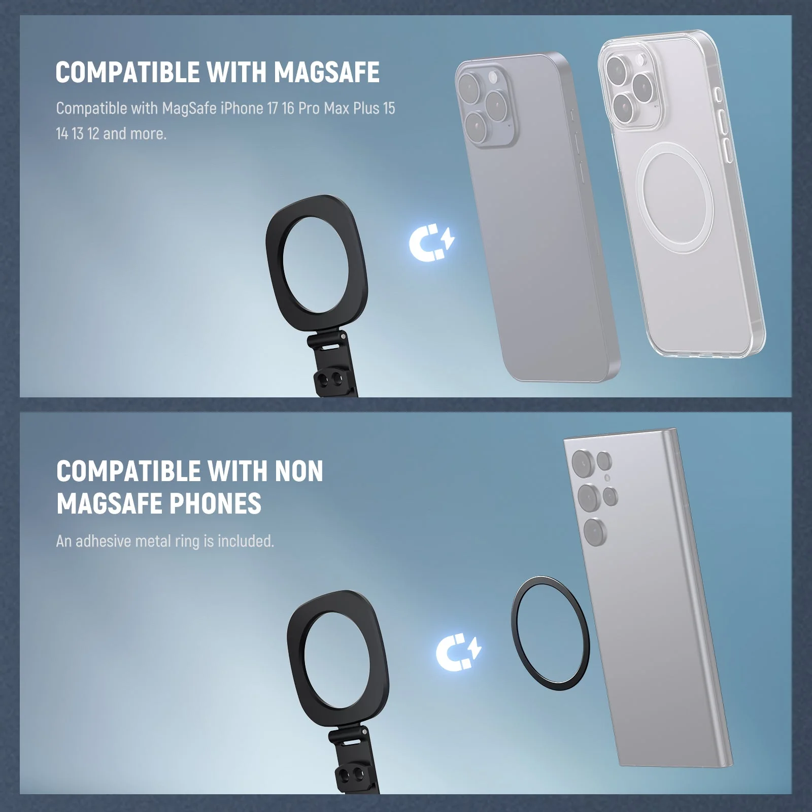 NEEWER DS028 Magnetic Phone Holder Tripod Mount - Image 2