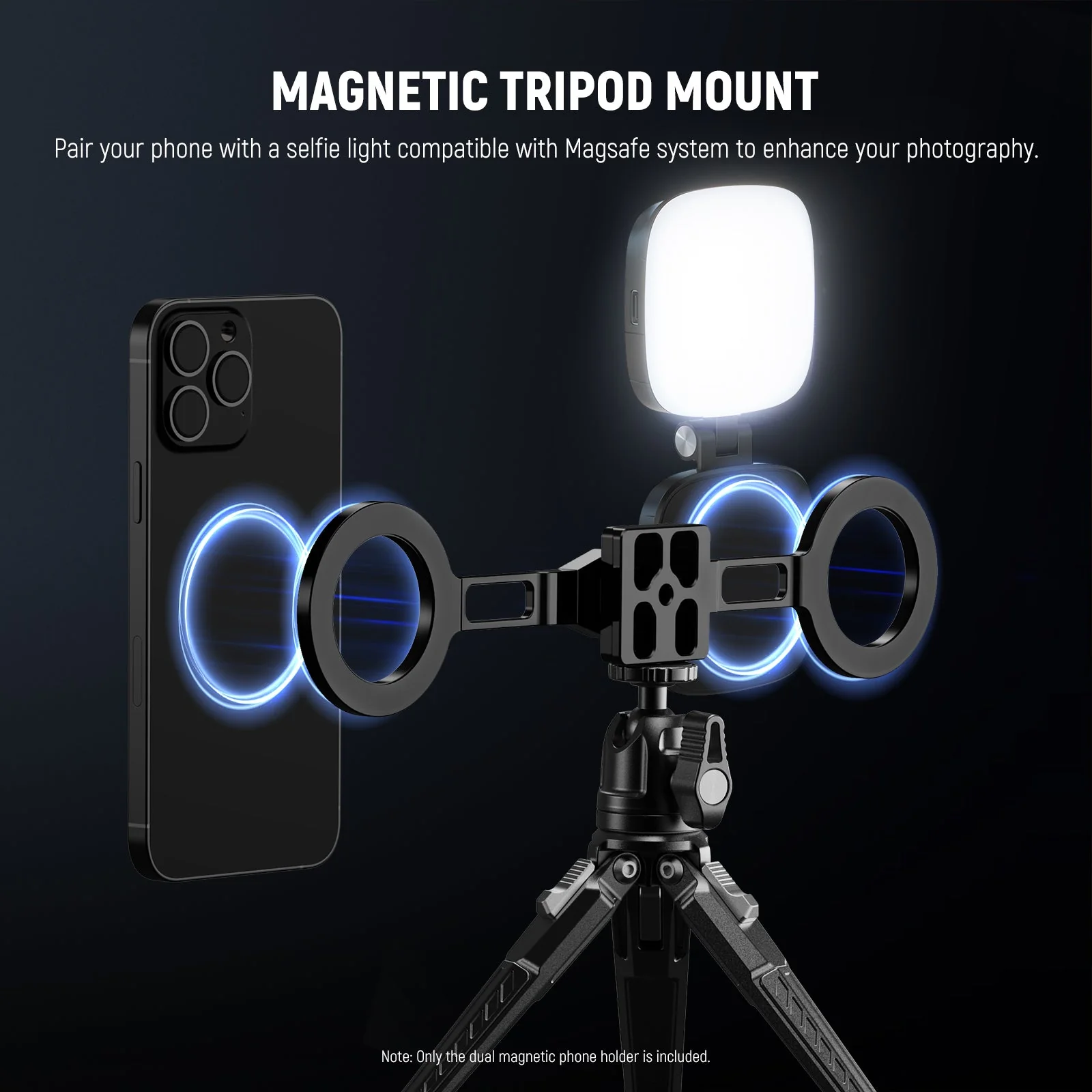 NEEWER DS029 Dual Magnetic Phone Holder Tripod Mount - Image 4