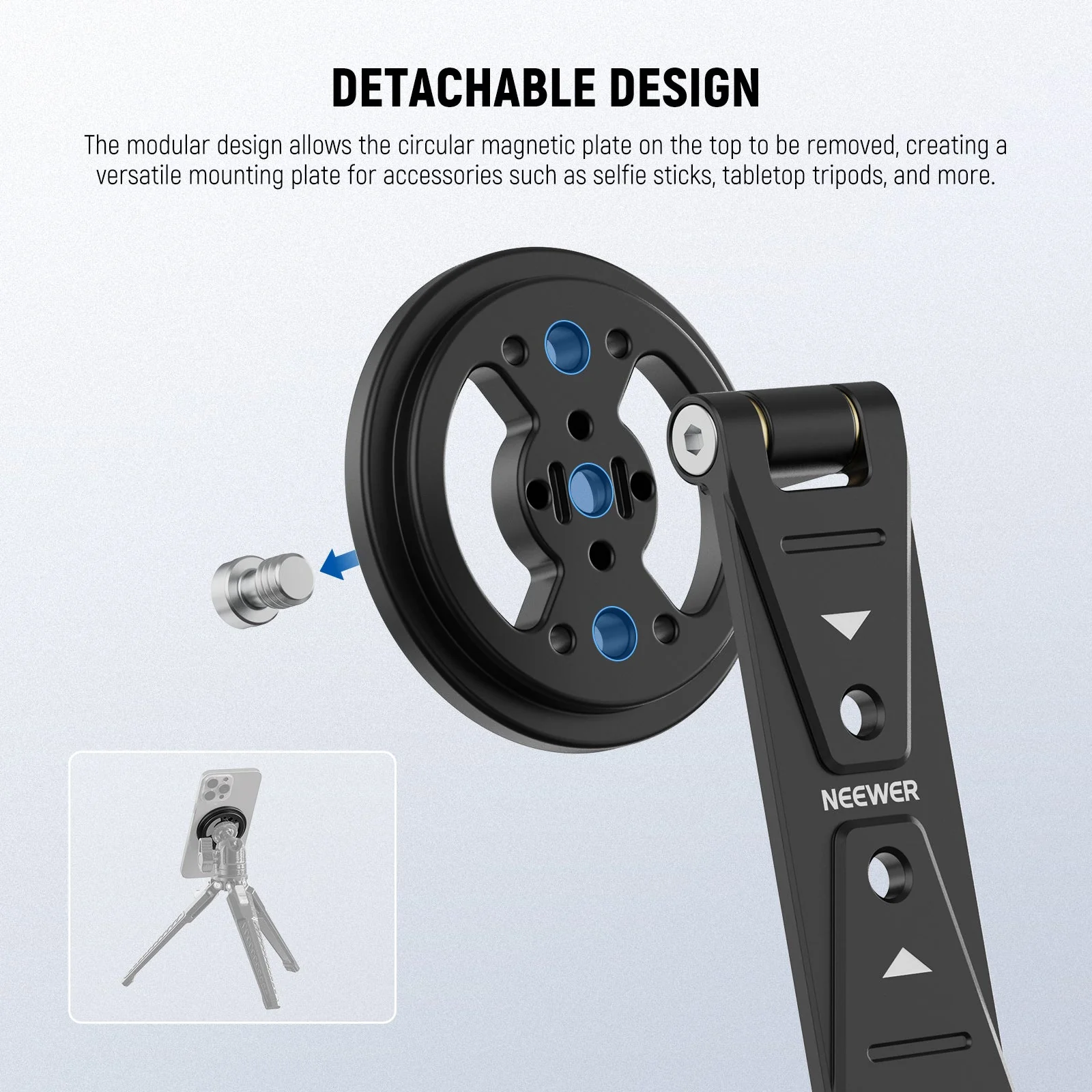 NEEWER DS031 Magnetic Phone Tripod Mount - Image 5