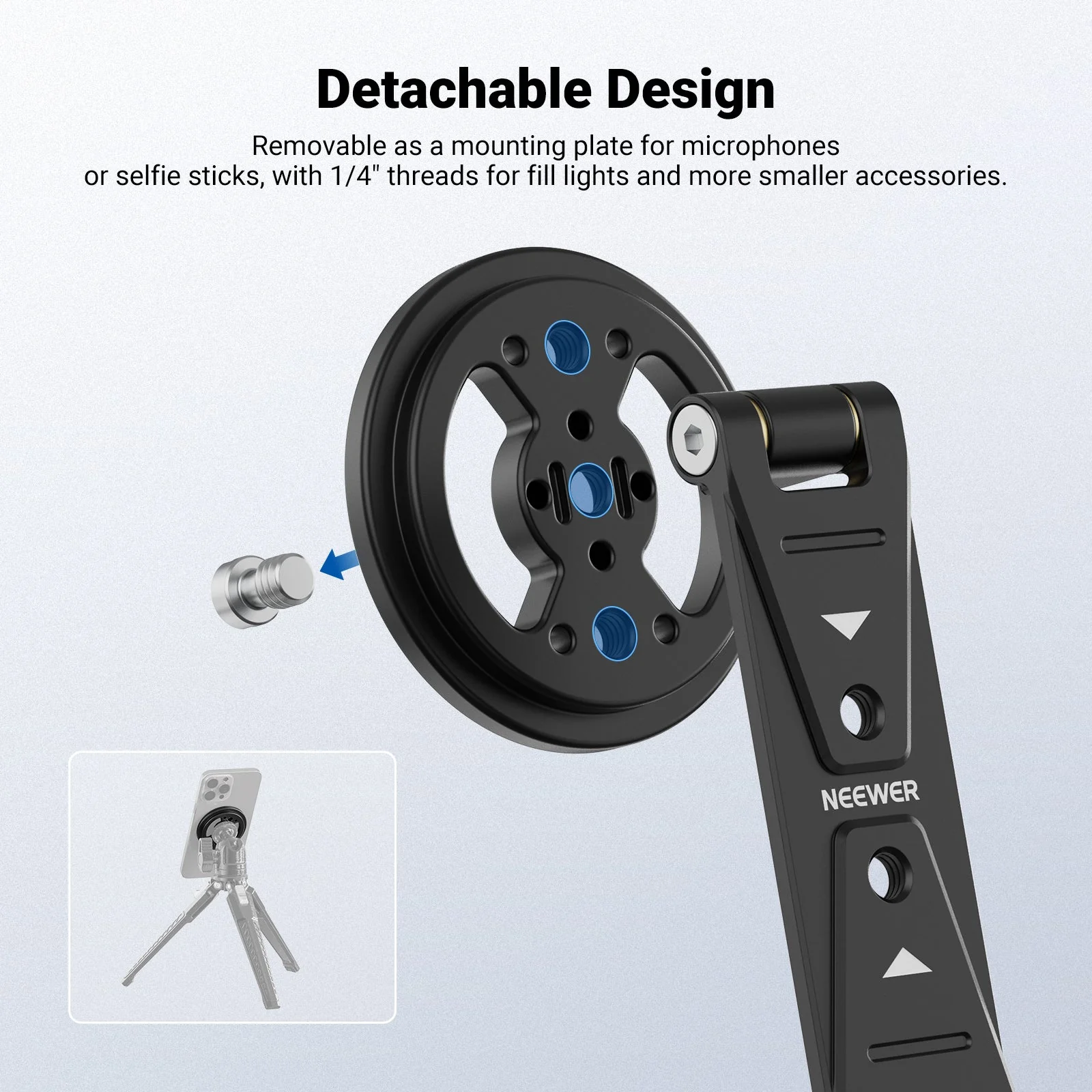 NEEWER DS031 Magnetic Phone Tripod Mount - Image 5