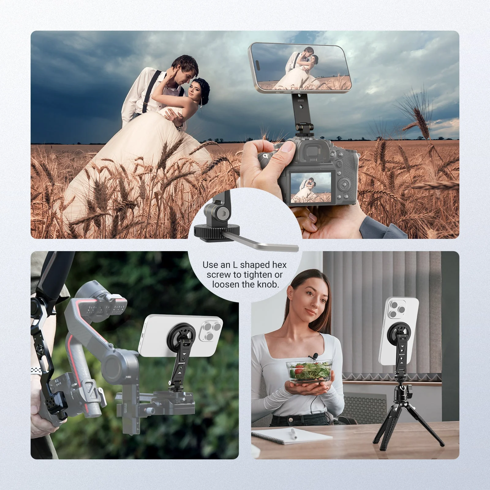 NEEWER DS031 Magnetic Phone Tripod Mount - Image 7