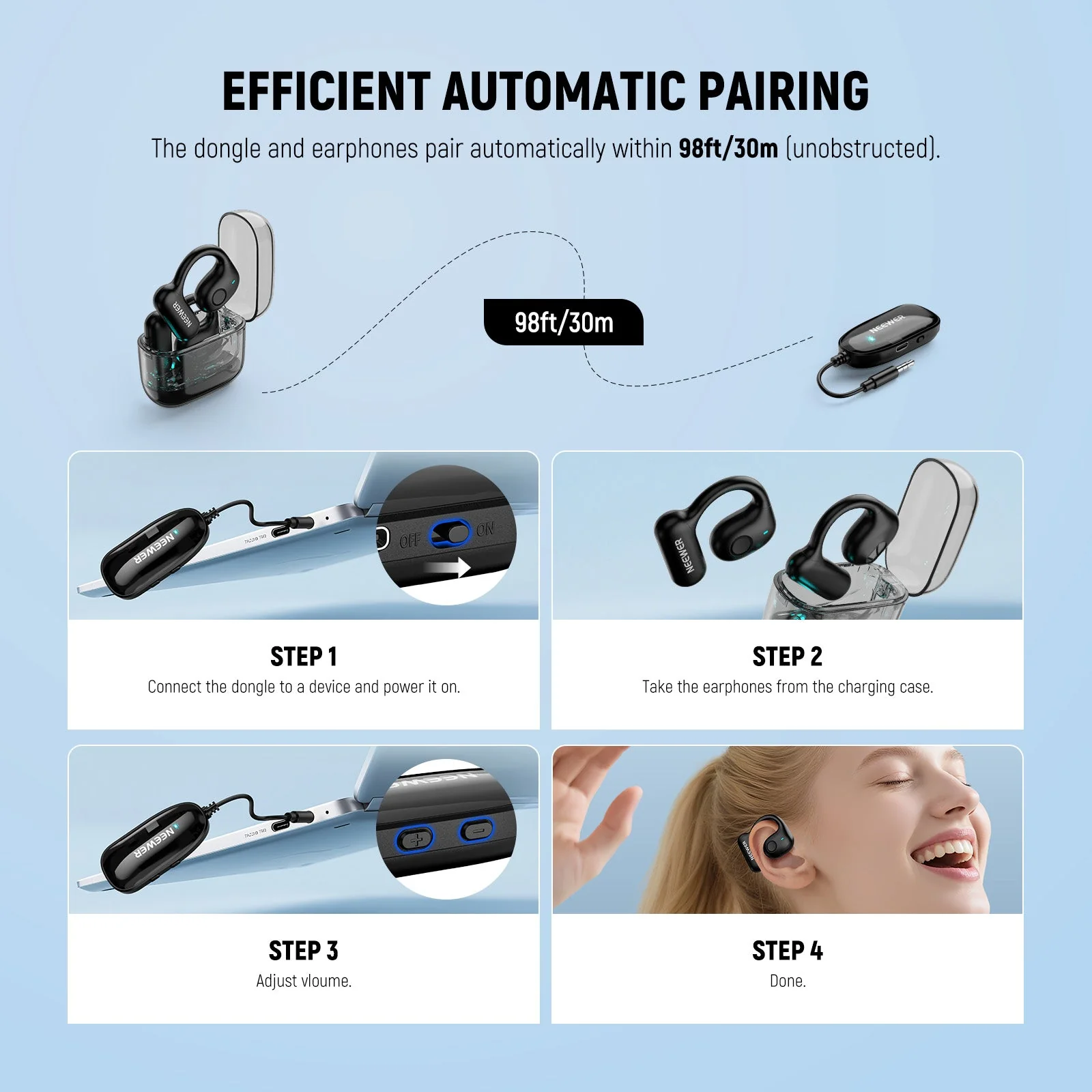 NEEWER EB01 OWS Wireless Monitoring Earphones - Image 5