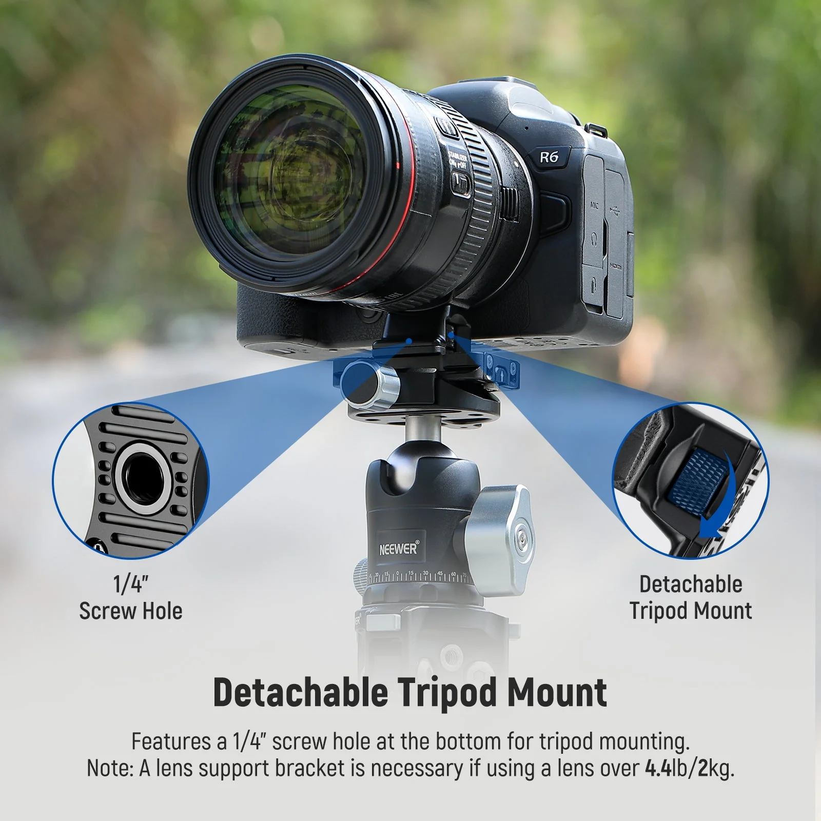 NEEWER EF/EF-S Lens to EOS R Lens Mount Adapter Autofocus Converter Ring - Image 5