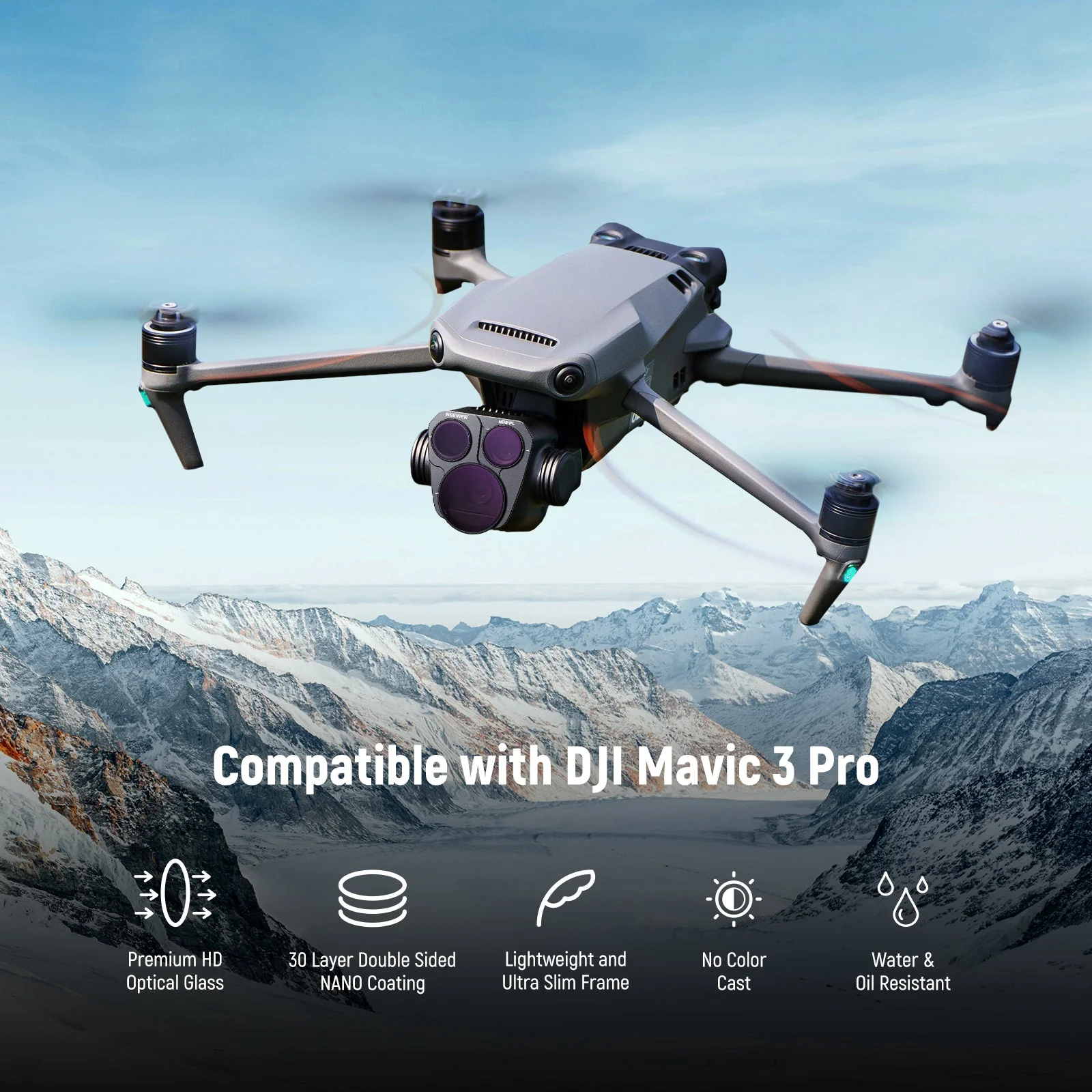 NEEWER ND/PL Filter Set For DJI Mavic 3 Pro/Pro Cine - Image 2