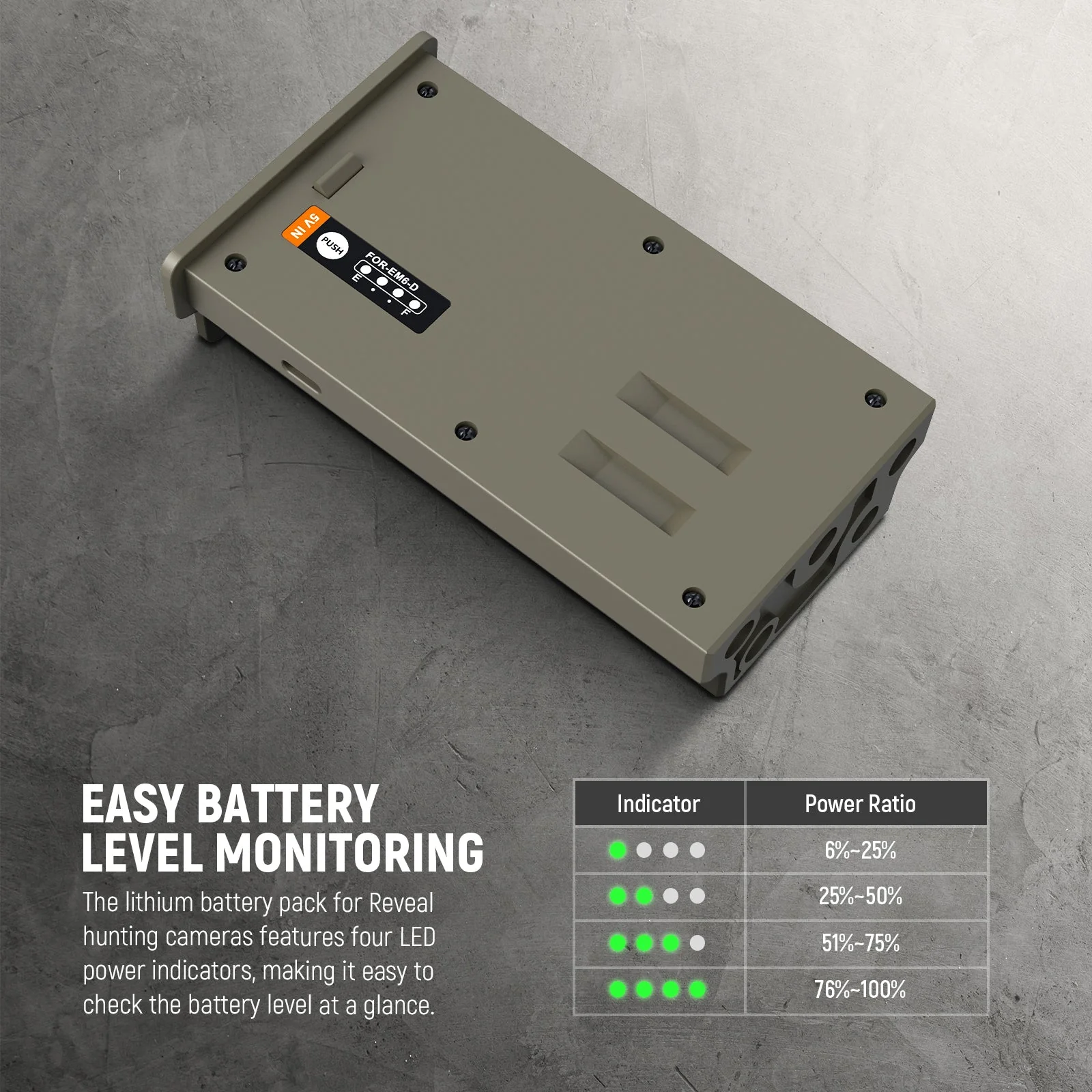 NEEWER EM6-D Hunting Camera Battery Pack for Reveal X Gen 3.0/X Pro/X Gen 2.0/SK/XB - Image 6