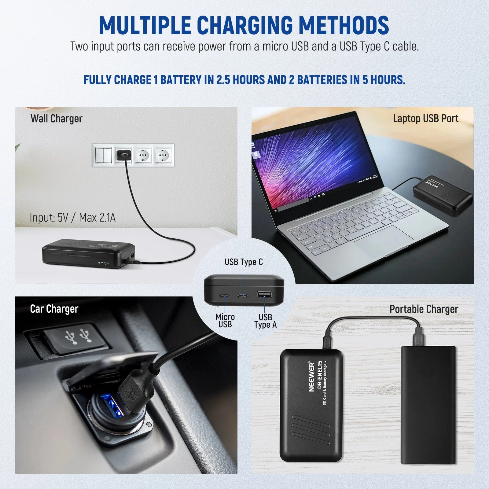 NEEWER EN-EL15c Replacement Battery and Charger Set for Nikon - Image 6