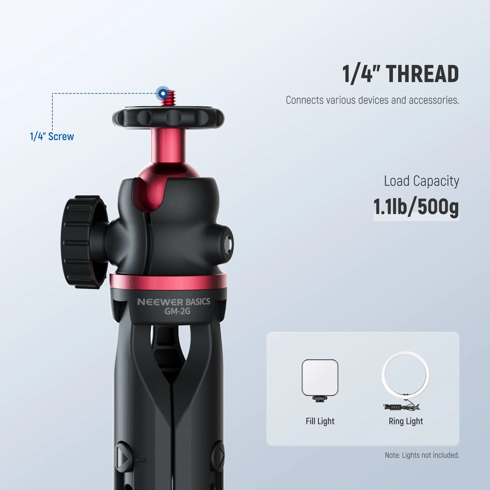 NEEWER ENTRY LEVEL VERSION GM-2G Mini Desk Tripod - Image 4