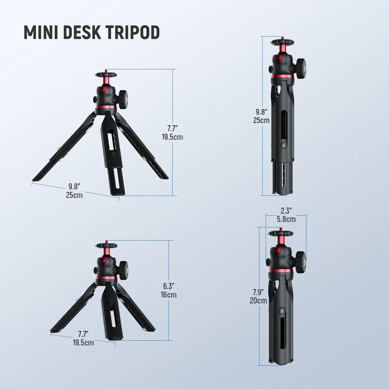NEEWER ENTRY LEVEL VERSION GM-2G Mini Desk Tripod - Image 8