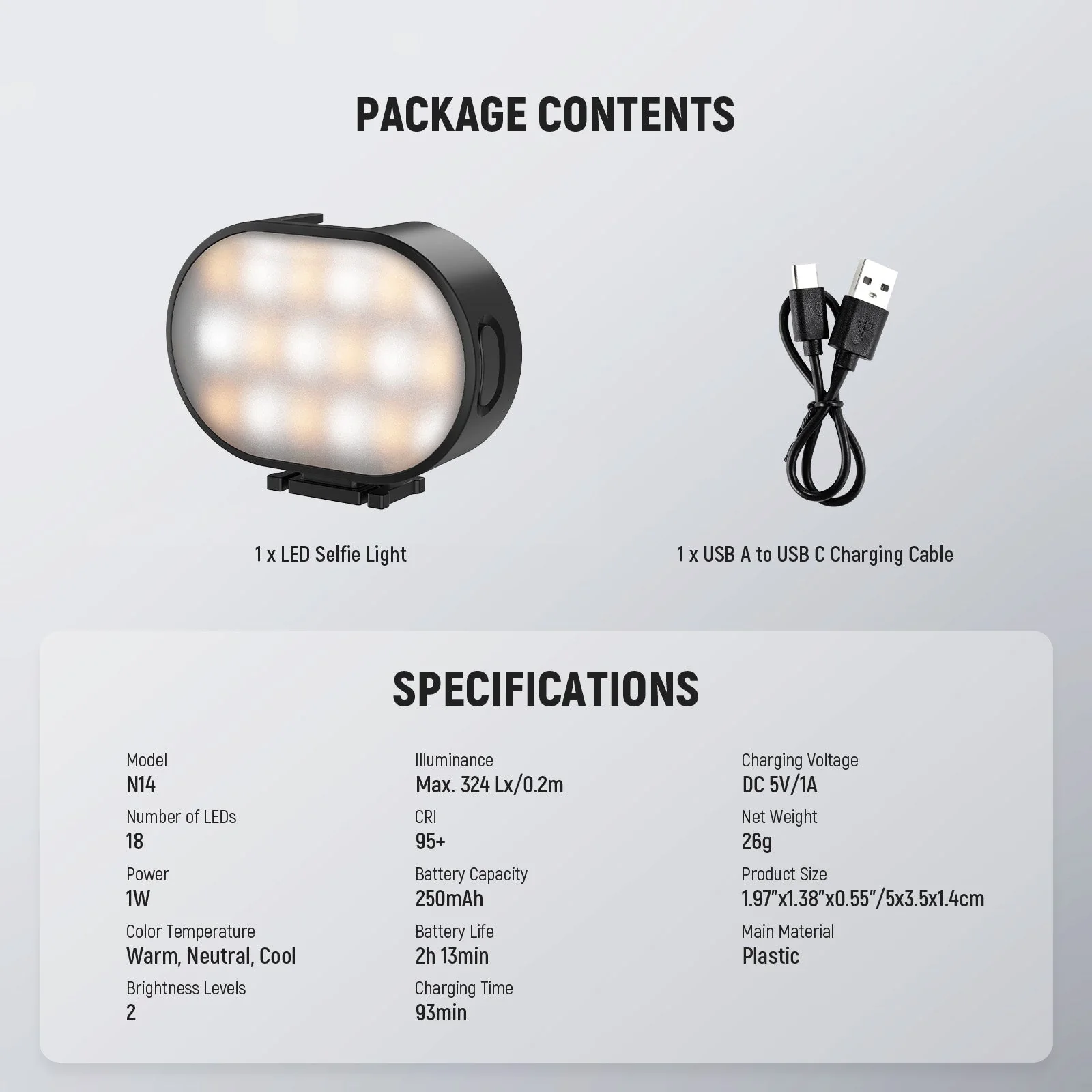 NEEWER ENTRY LEVEL VERSION N14 Magnetic Camera Auxiliary Light - Image 8