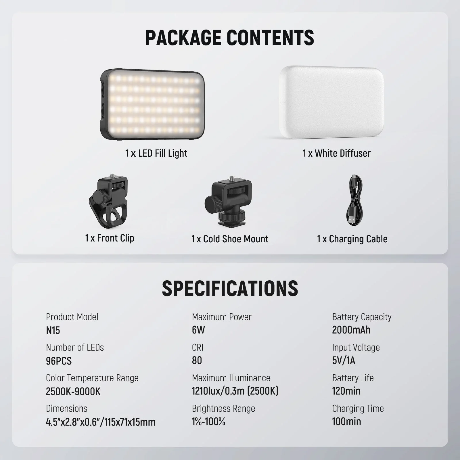 NEEWER ENTRY LEVEL VERSION N15 Clip On Magnetic Selfie Light - Image 8