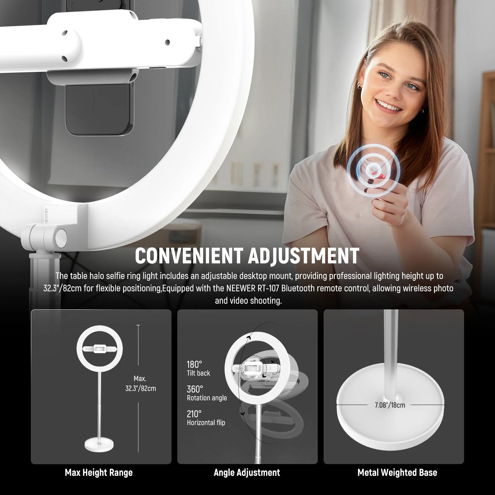 NEEWER ENTRY LEVEL VERSION 10" LED Ring Light Kit - Image 15