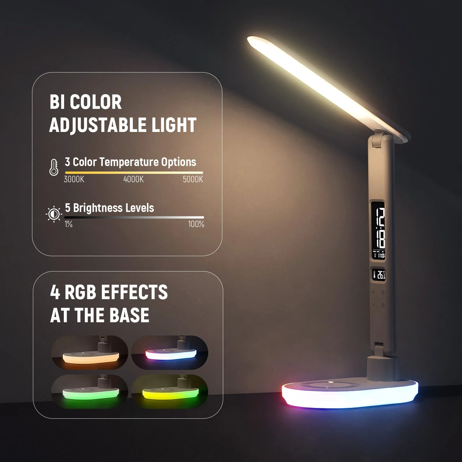 NEEWER ENTRY LEVEL VERSION N20 LED Desktop Lamp with Wireless Charger - Image 3