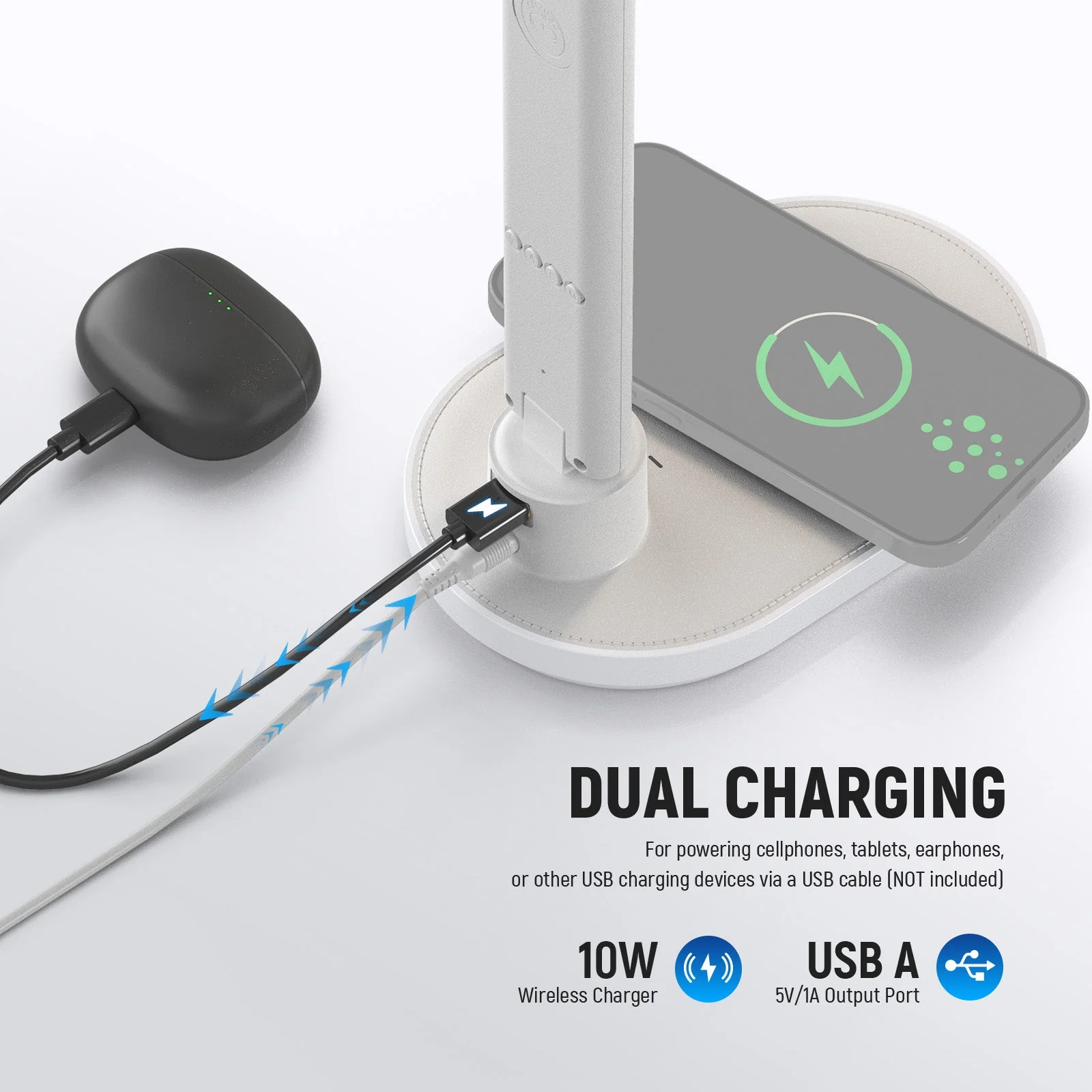NEEWER ENTRY LEVEL VERSION N20 LED Desktop Lamp with Wireless Charger - Image 4