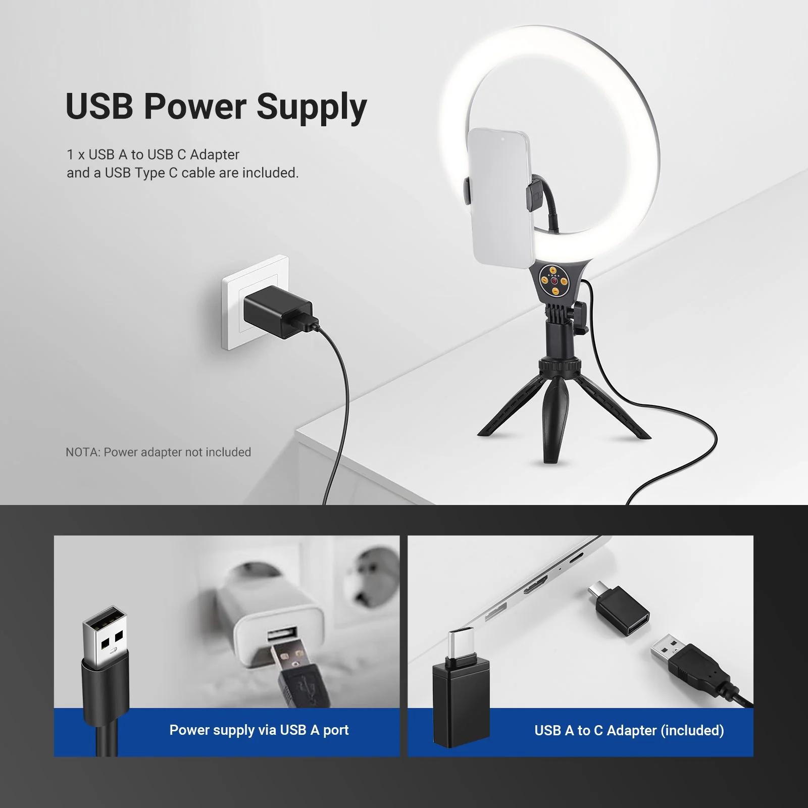 NEEWER ENTRY LEVEL VERSION N25/N22 Desk Ring Light Kit - Image 7