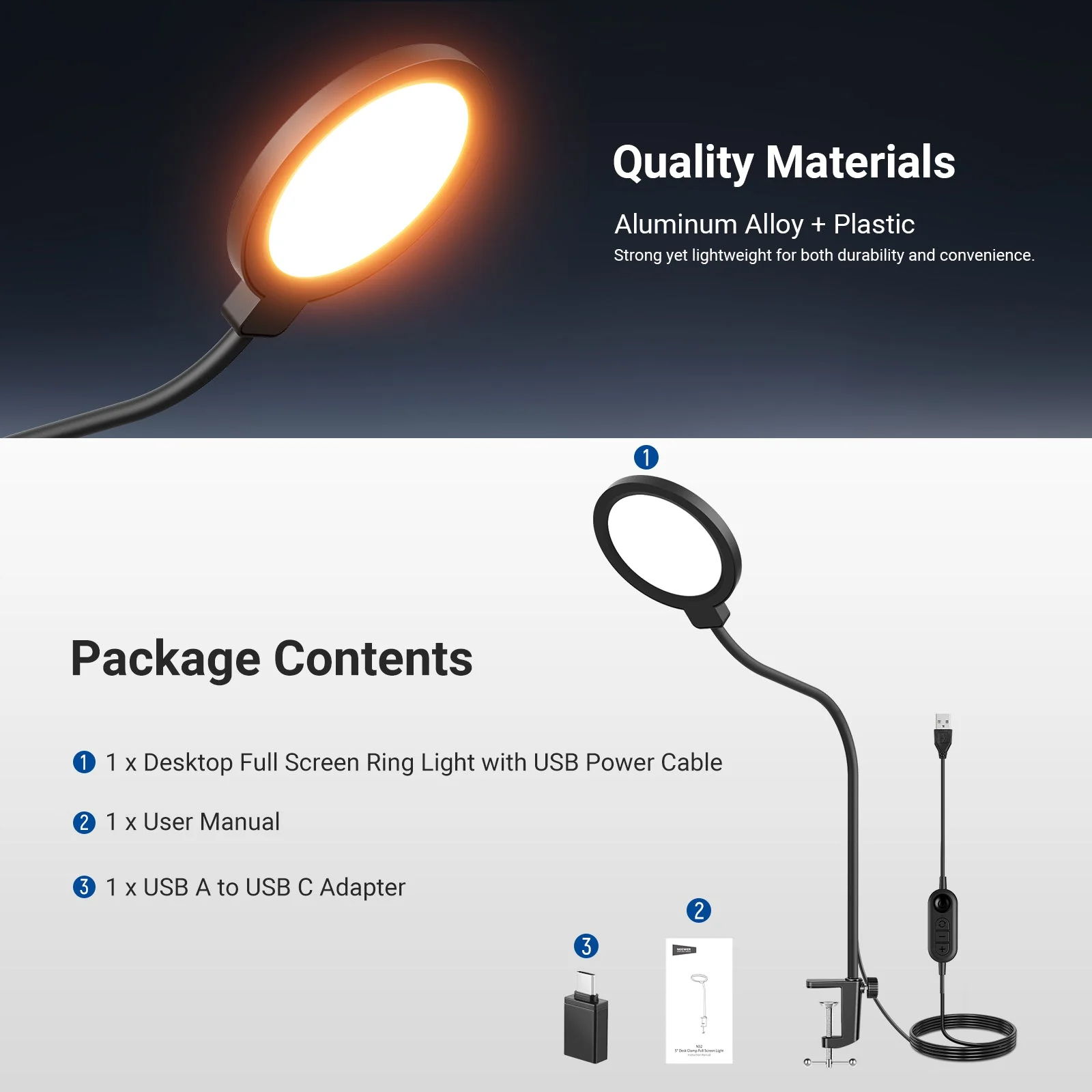 NEEWER ENTRY LEVEL VERSION N32 Edge Lit Full Screen Ring Light - Image 8