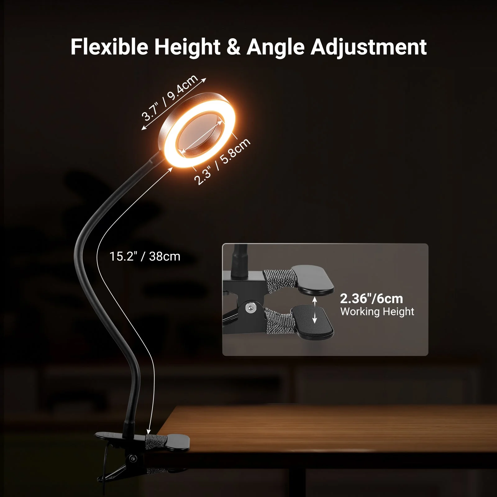 NEEWER ENTRY LEVEL VERSION N34 10X Magnifying Glass with Light & Stand - Image 3