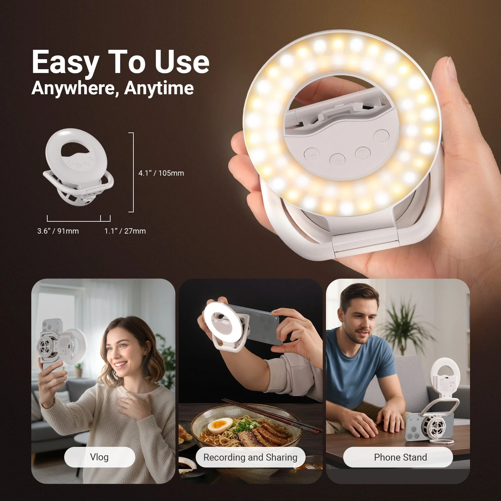 NEEWER ENTRY LEVEL VERSION N35/N36 Magnetic Selfie Ring Light - Image 15