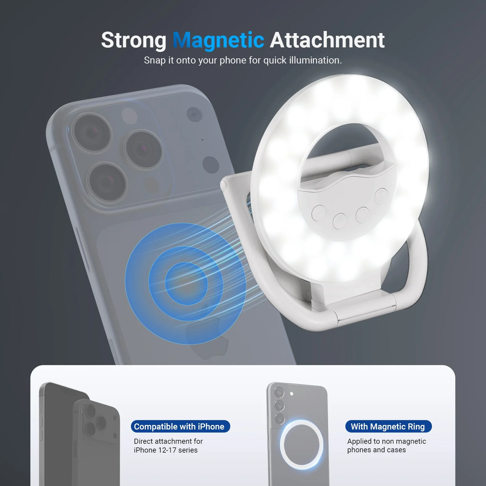 NEEWER ENTRY LEVEL VERSION N35/N36 Magnetic Selfie Ring Light - Image 3