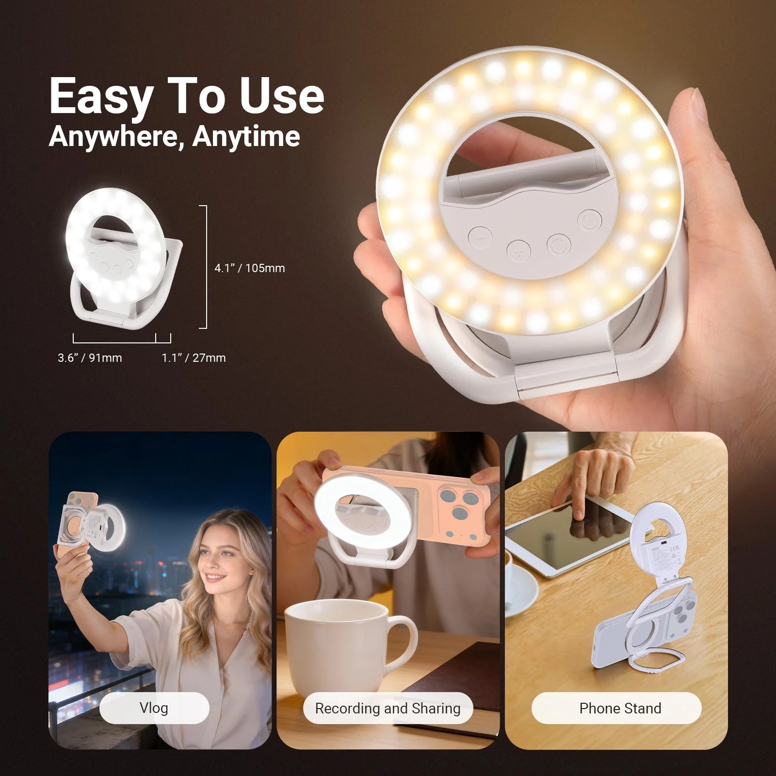 NEEWER ENTRY LEVEL VERSION N35/N36 Magnetic Selfie Ring Light - Image 7