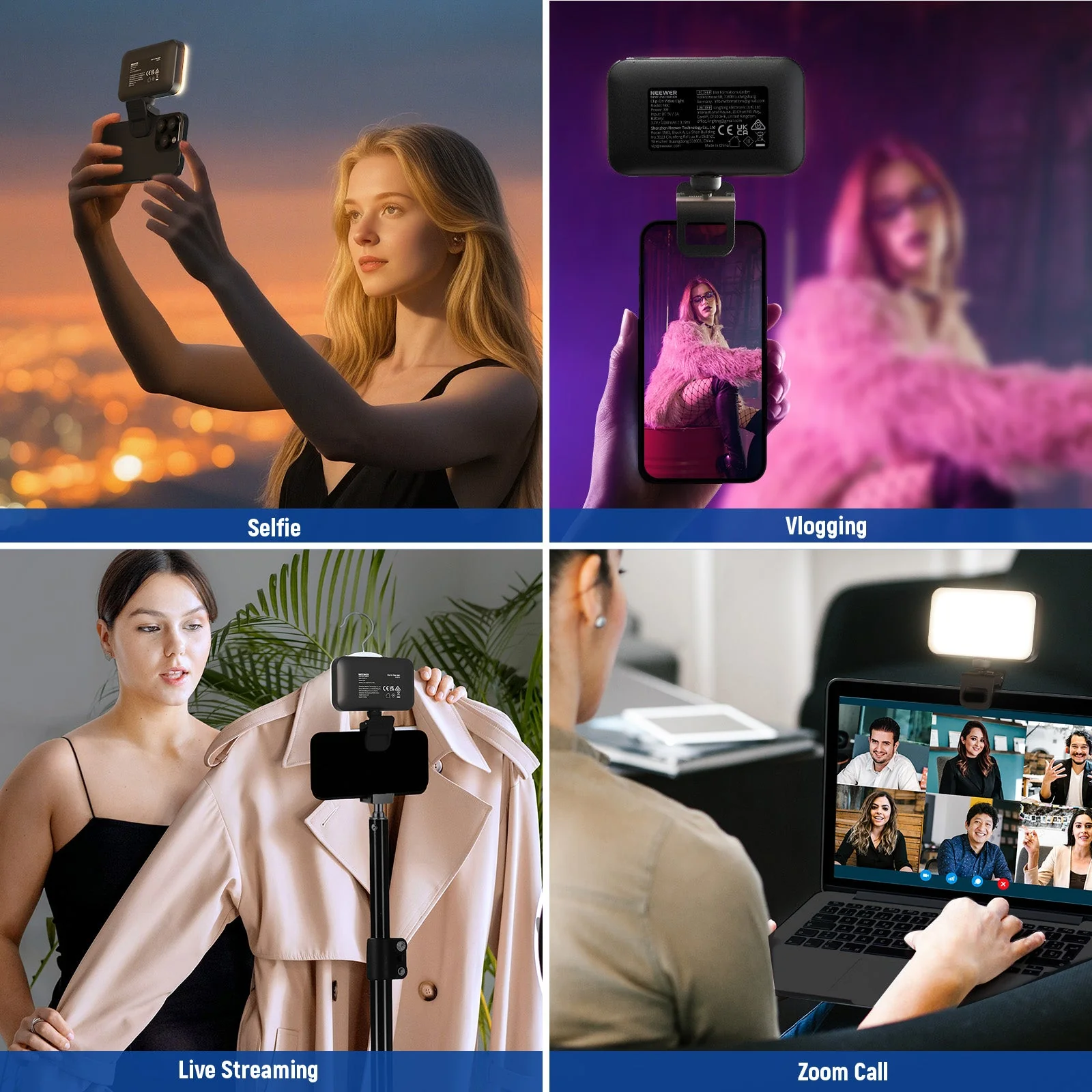 NEEWER ENTRY LEVEL VERSION N6C Clip On LED RGB Selfie Light - Image 7