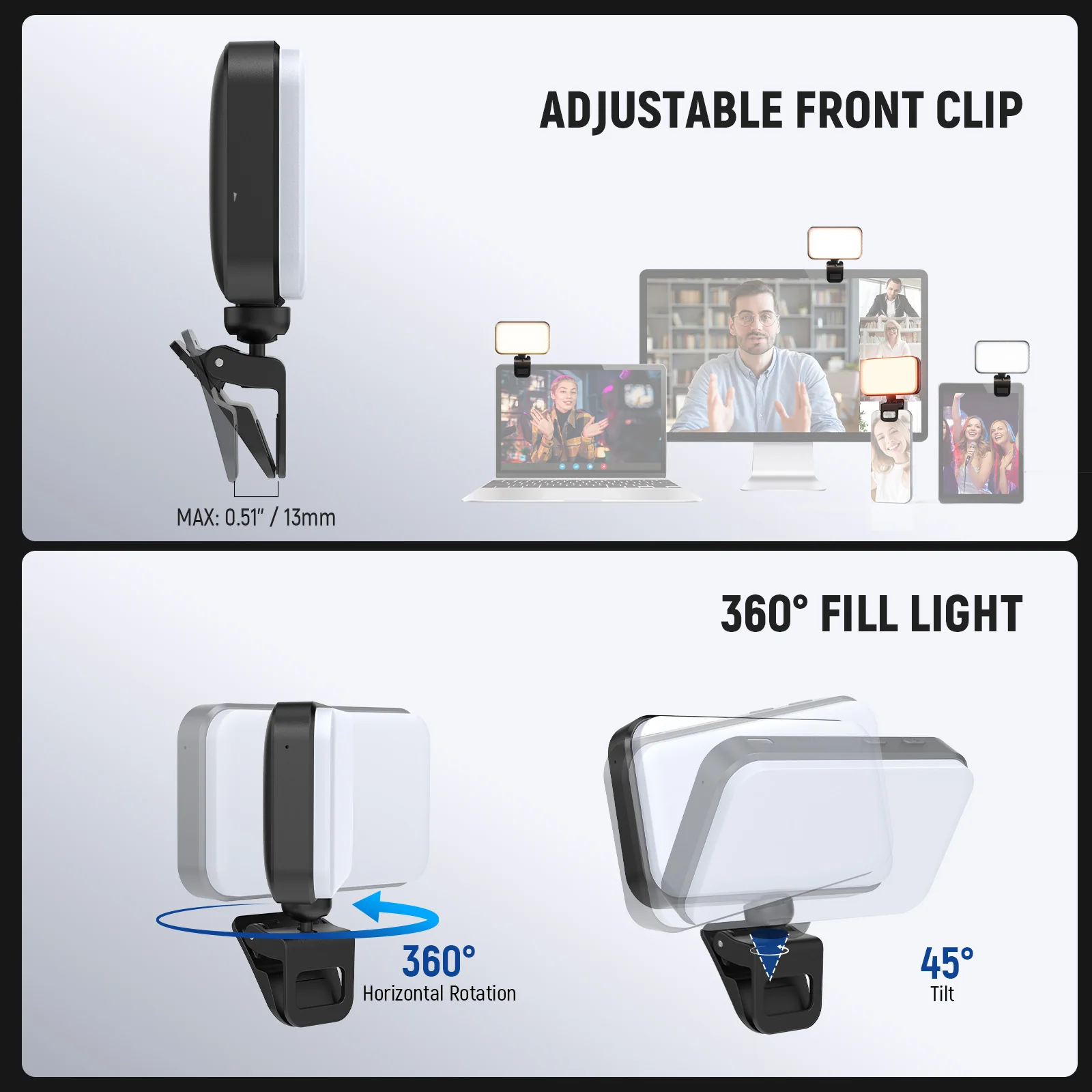 NEEWER Entry Level Version N8 Clip on LED Selfie Light - Image 14