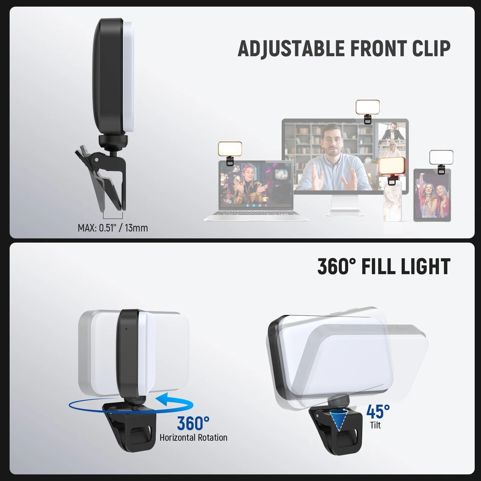 NEEWER Entry Level Version N8 Clip on LED Selfie Light - Image 7