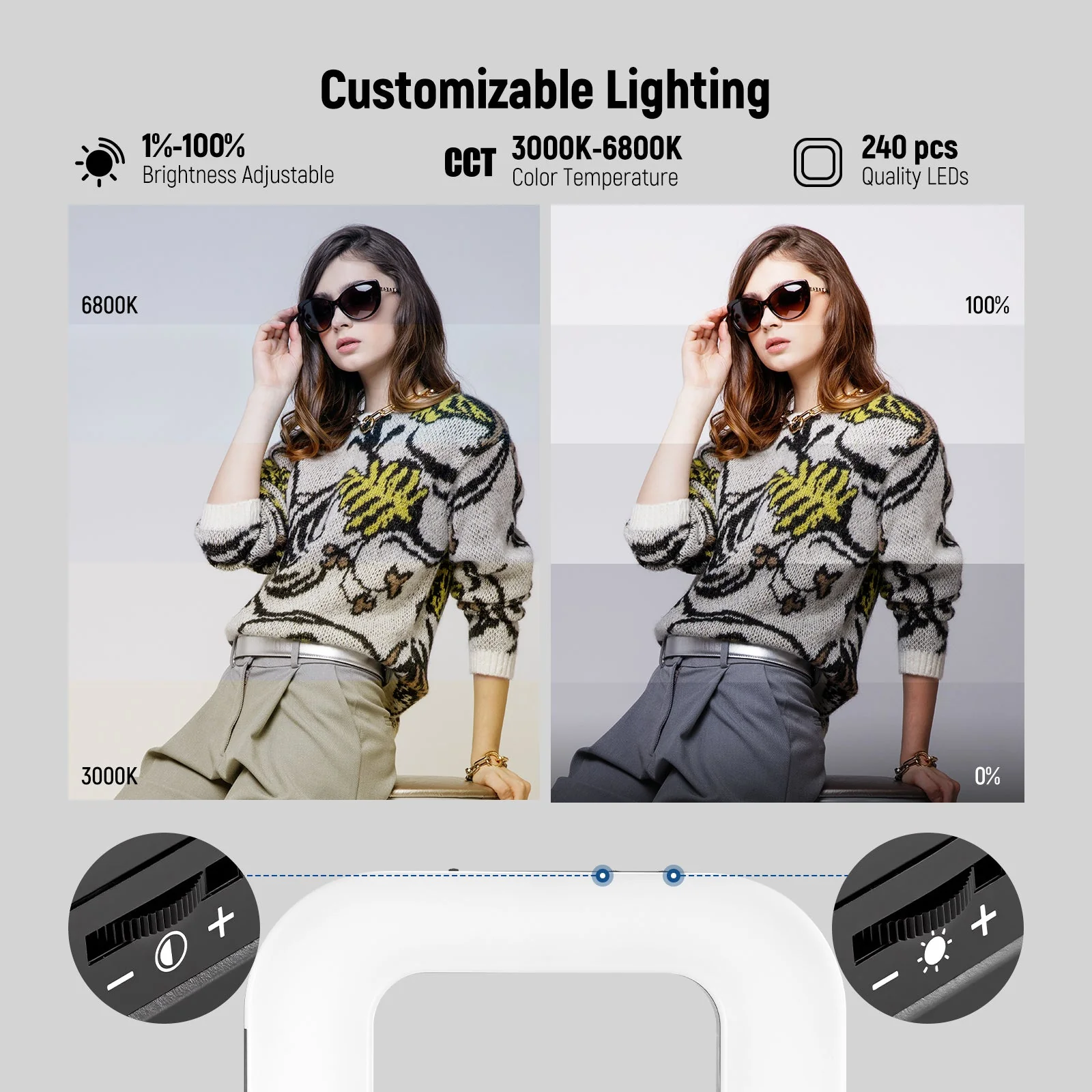 NEEWER ENTRY LEVEL VERSION NL200B Phone Video Rig with Selfie Light - Image 3