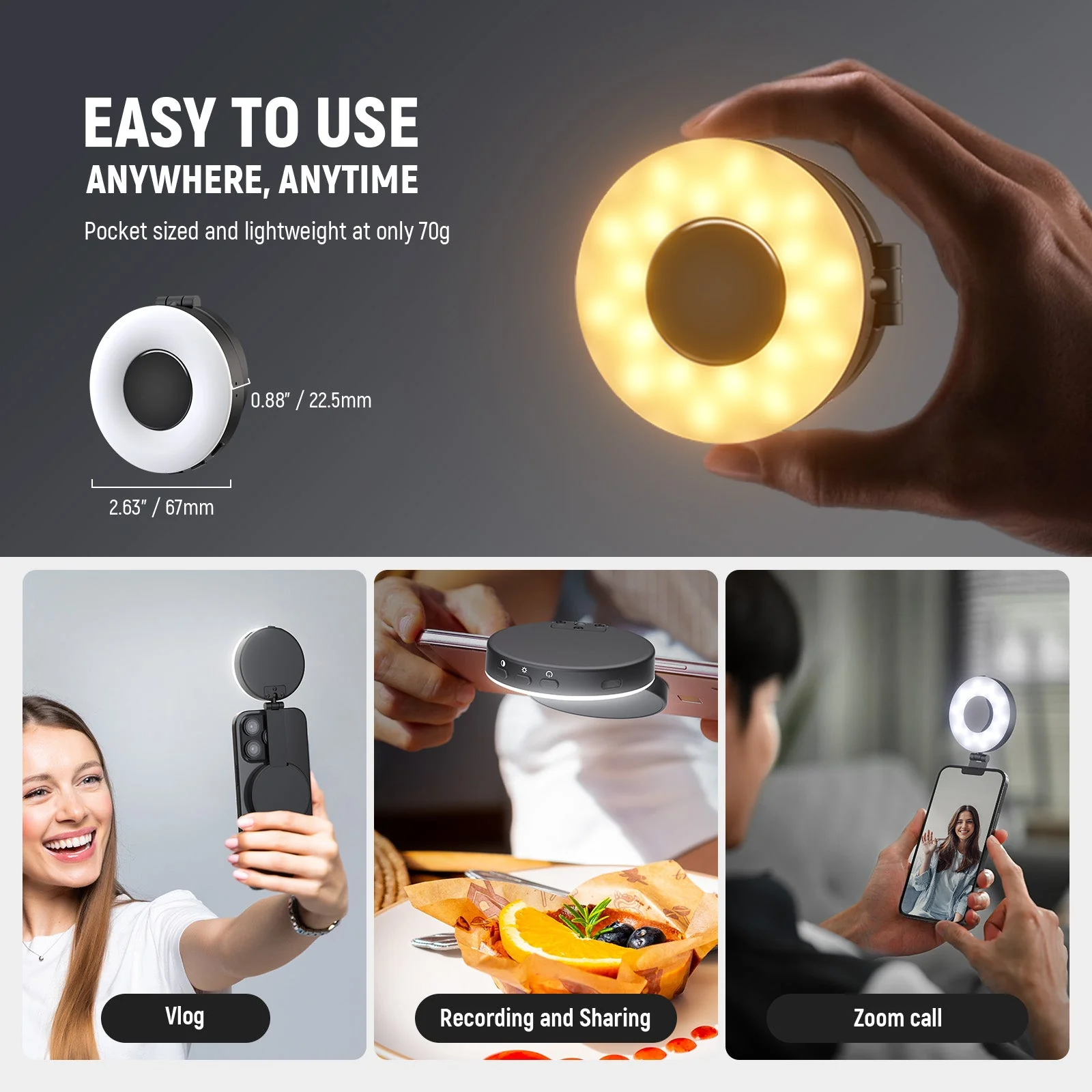 NEEWER ENTRY LEVEL VERSION NL40R Magnetic Selfie Fill Light - Image 7