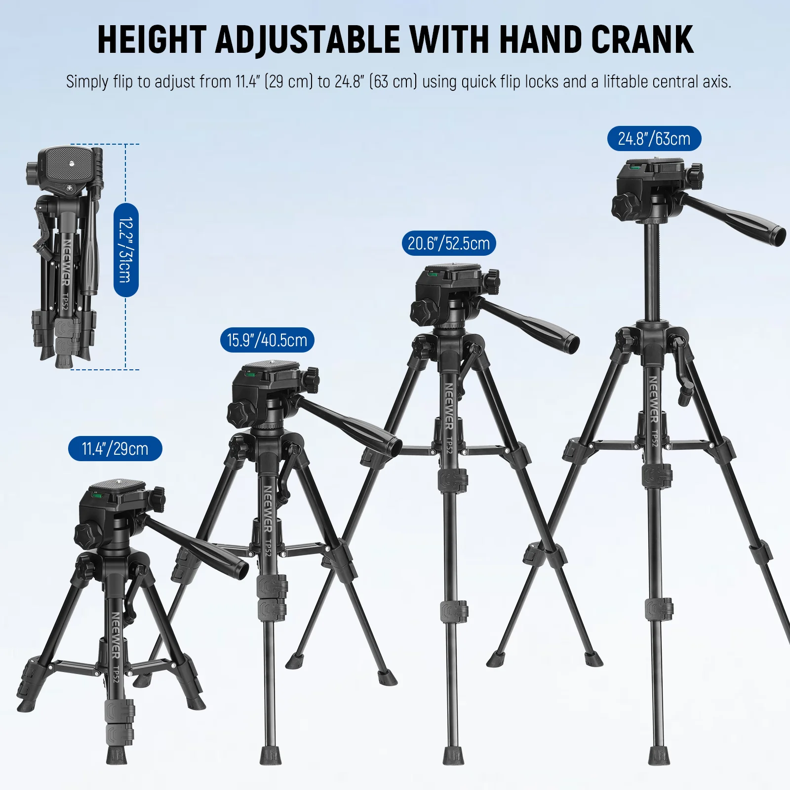 NEEWER ENTRY LEVEL VERSION TP52 Mini Desk Tripod - Image 4