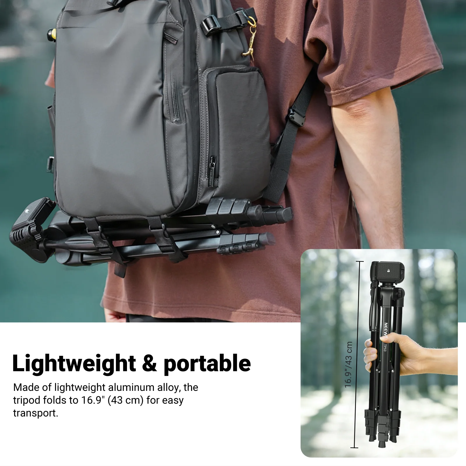 NEEWER Entry Level Version TP53 Metal Travel Video Tripod - Image 6
