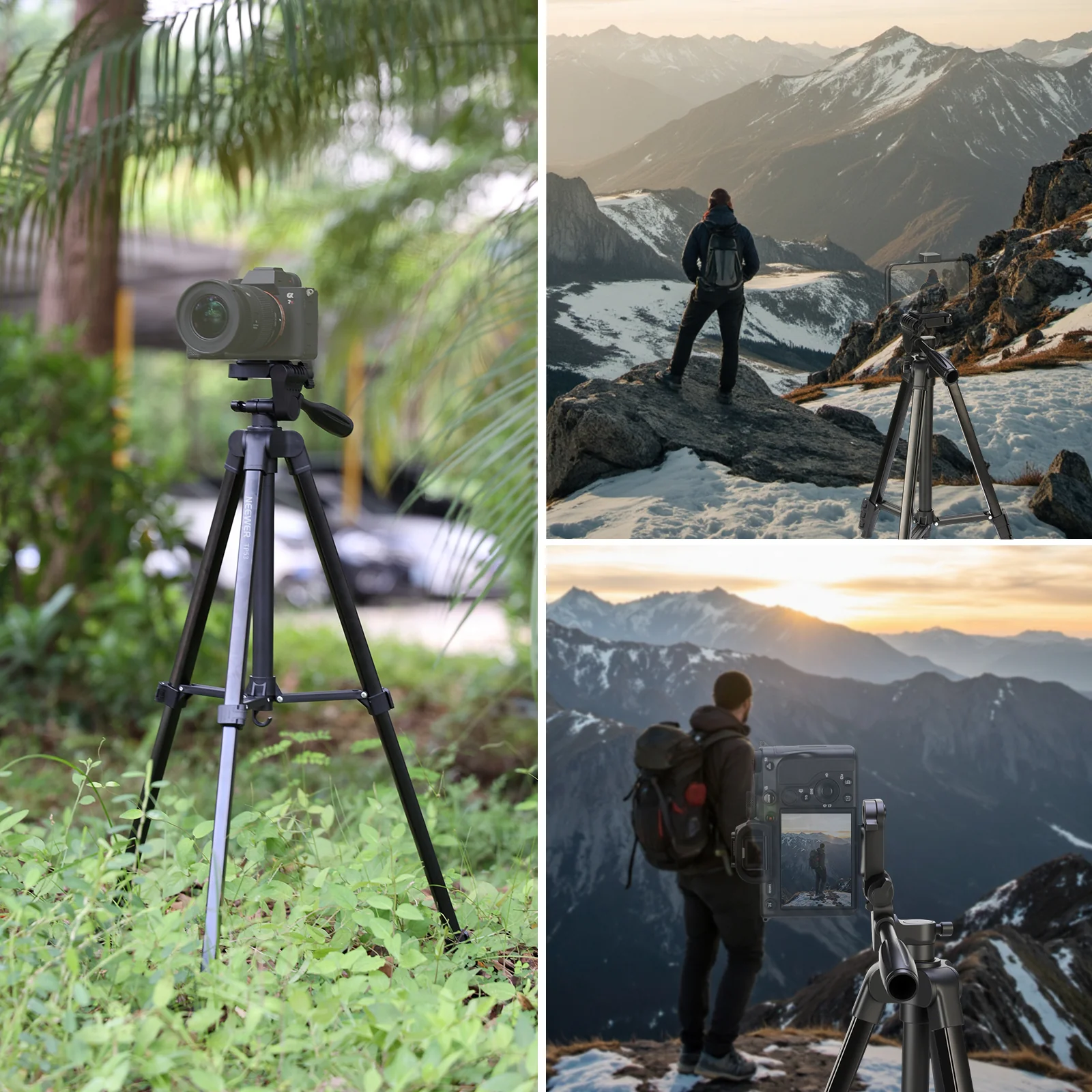 NEEWER Entry Level Version TP53 Metal Travel Video Tripod - Image 7