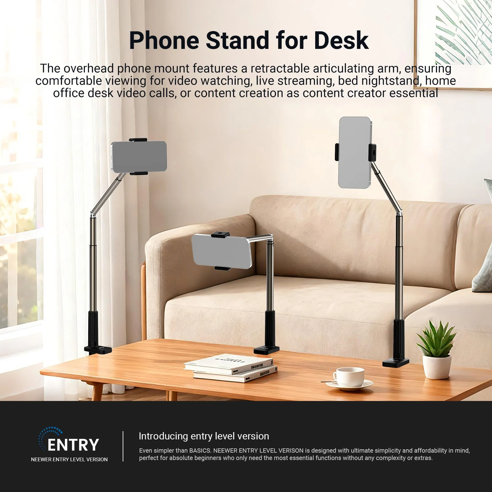 NEEWER ENTRY LEVEL VERSION X6 Phone Stand for Desk - Image 2