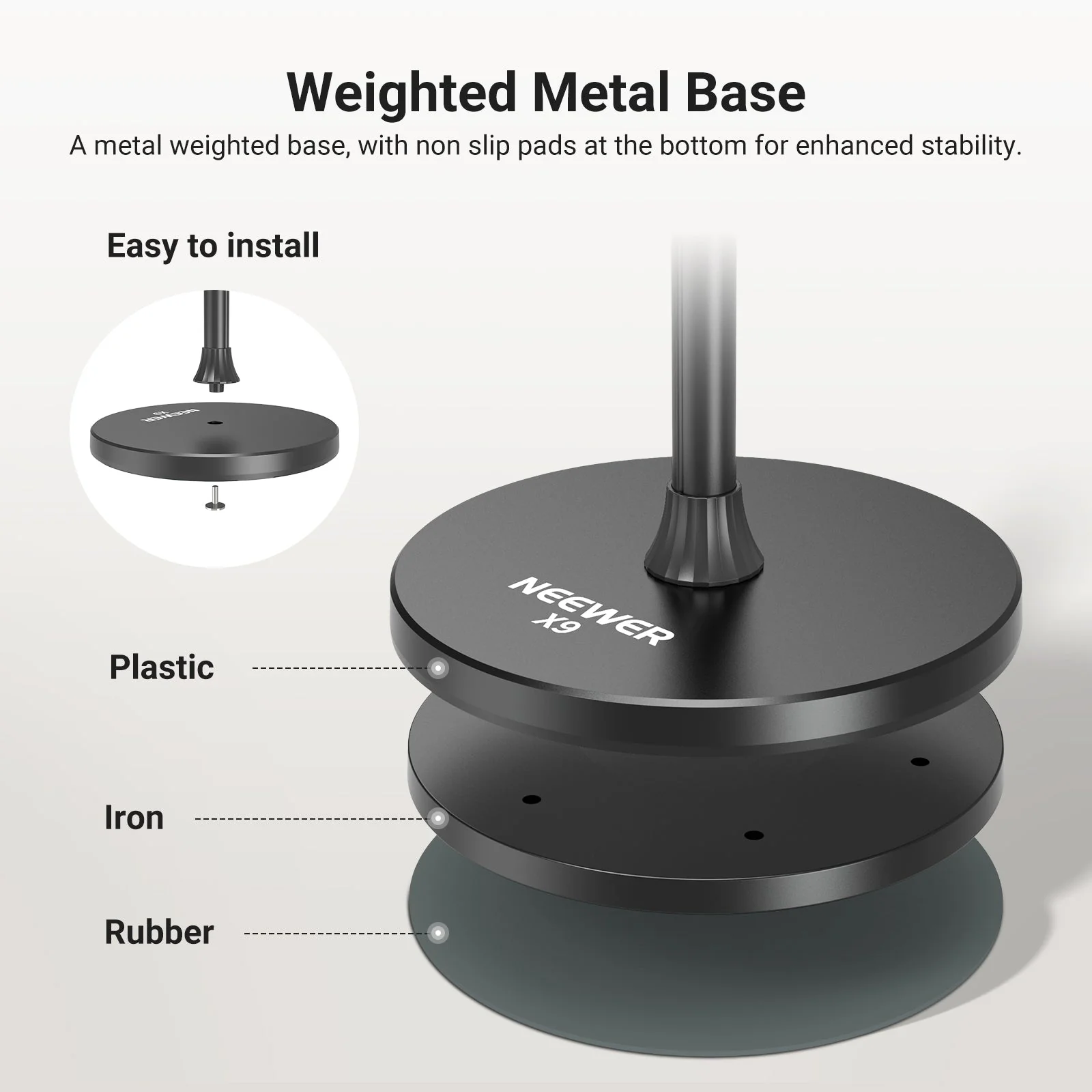 NEEWER ENTRY LEVEL VERSION X9 Phone Floor Stand - Image 6