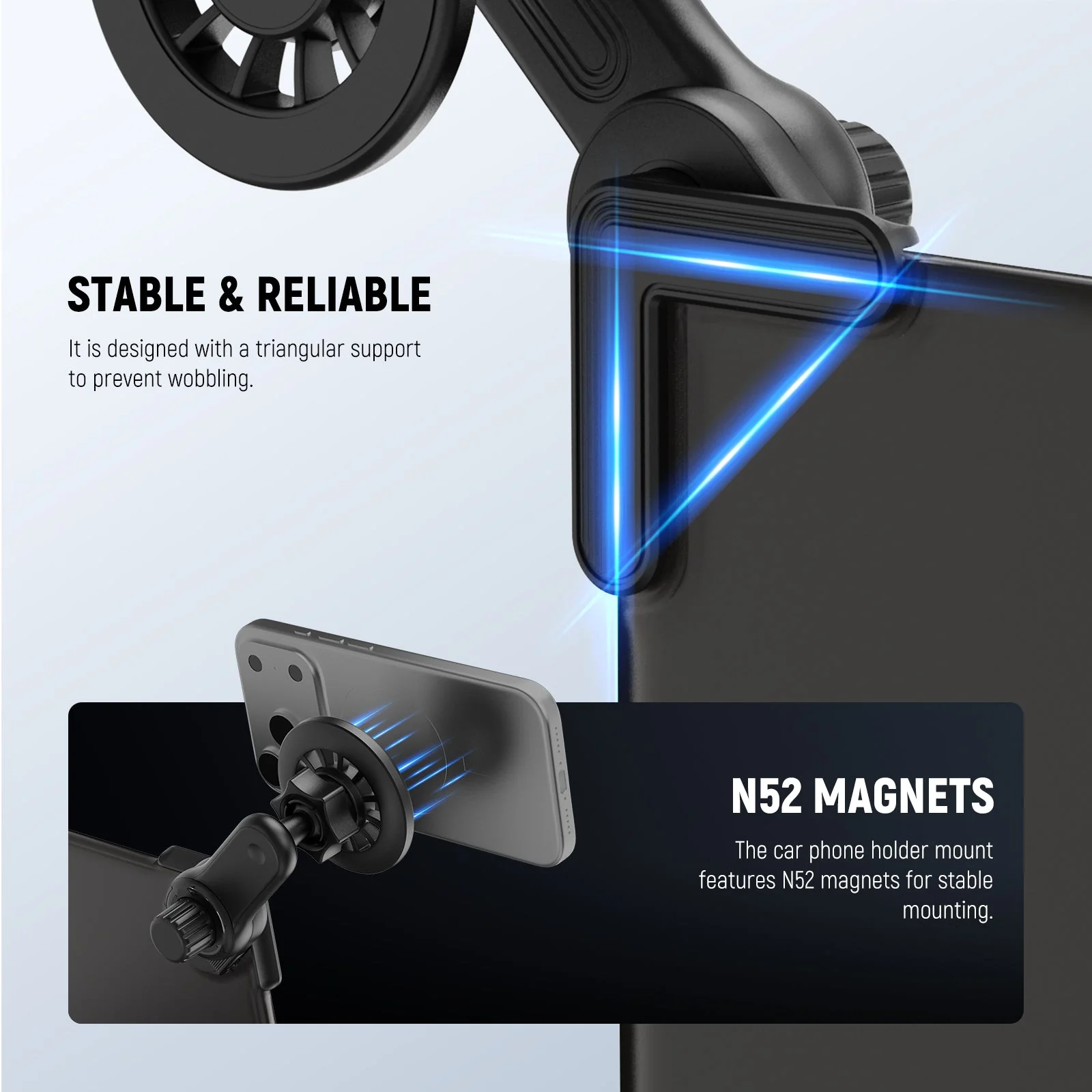 NEEWER ENTRY LEVEL VERSION YW-145A Magnetic Phone Holder For Tesla Model 3/Y - Image 5