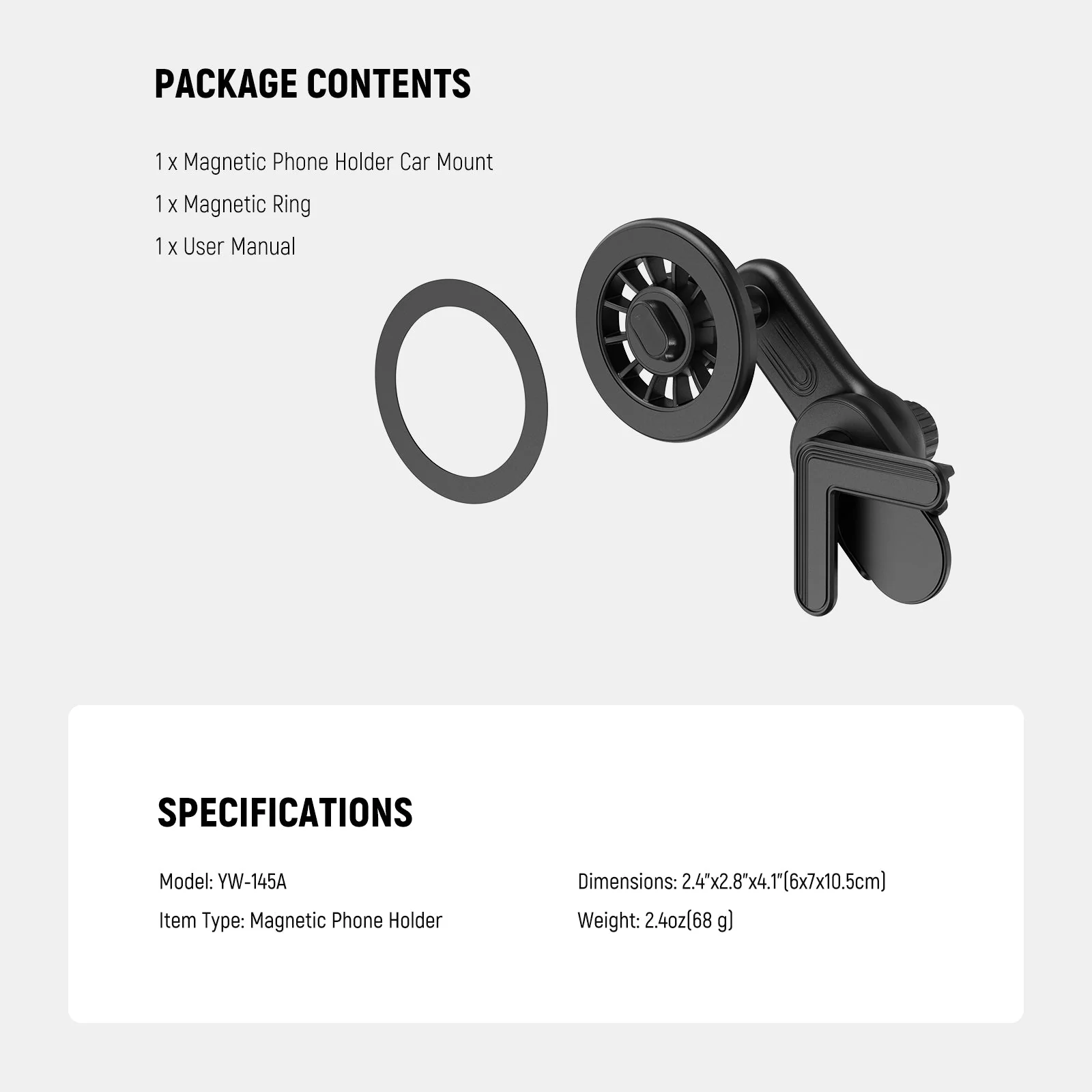 NEEWER ENTRY LEVEL VERSION YW-145A Magnetic Phone Holder For Tesla Model 3/Y - Image 6
