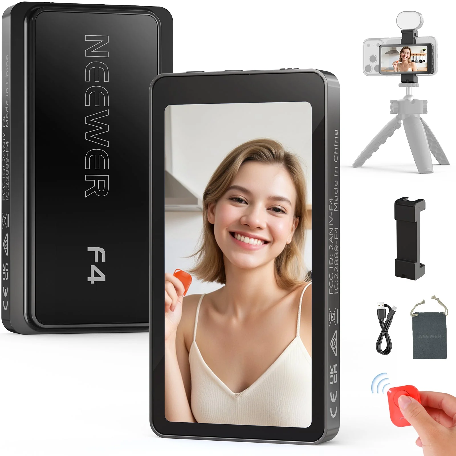 NEEWER F4 4" Phone Vlog Selfie Monitor Screen