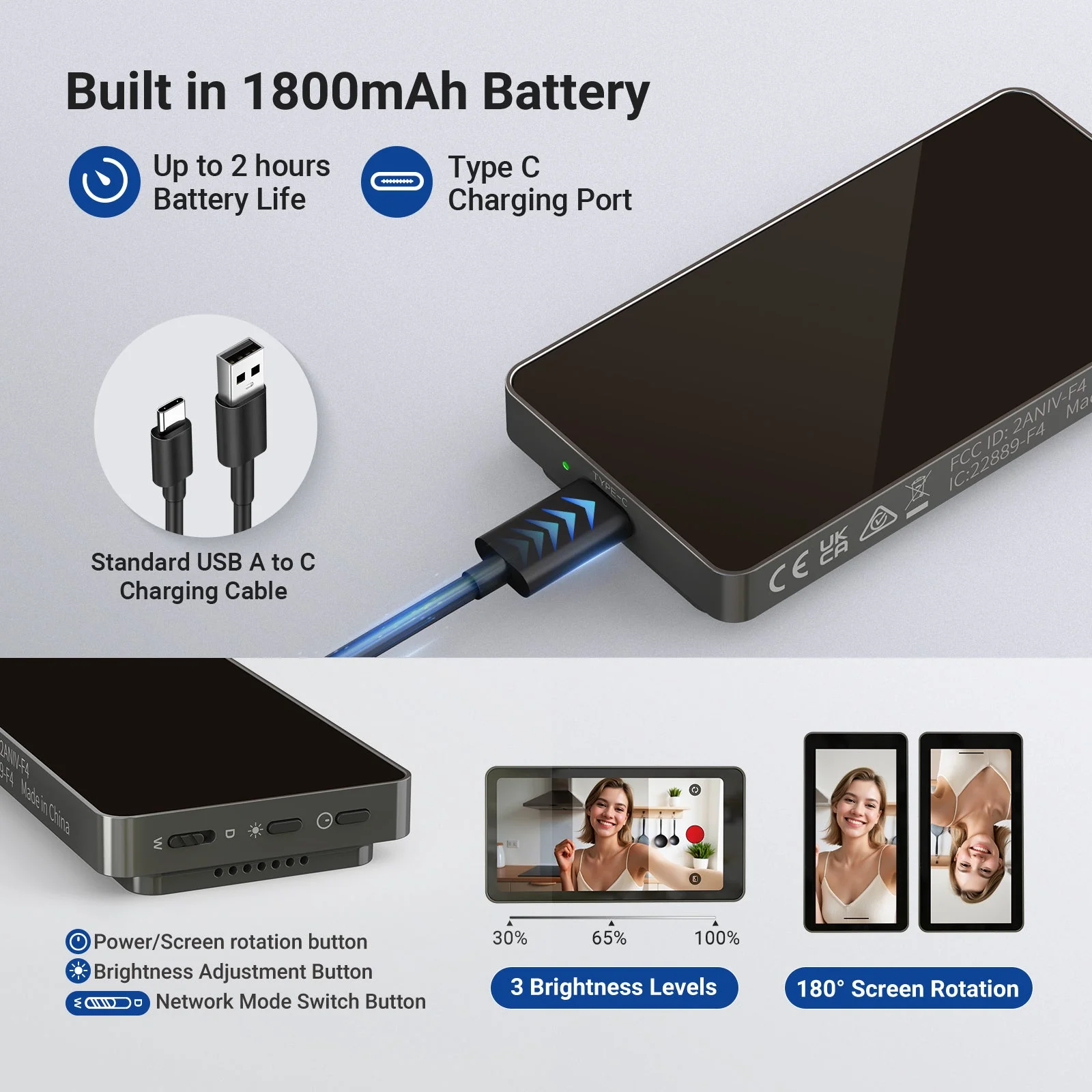 NEEWER F4 4" Phone Vlog Selfie Monitor Screen - Image 6