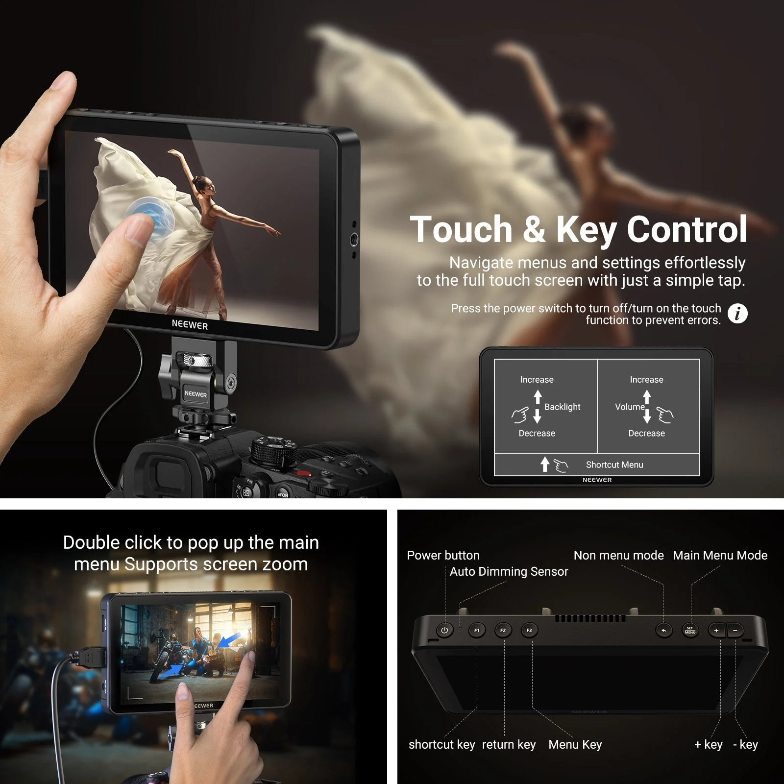 NEEWER F600 7" Touch Screen Camera Field Monitor - Image 7